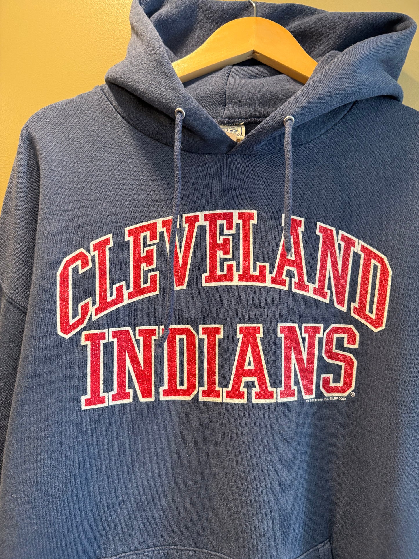 Vintage Lee Sport Cleveland Indians Blue Hoodie Sweatshirt- XL