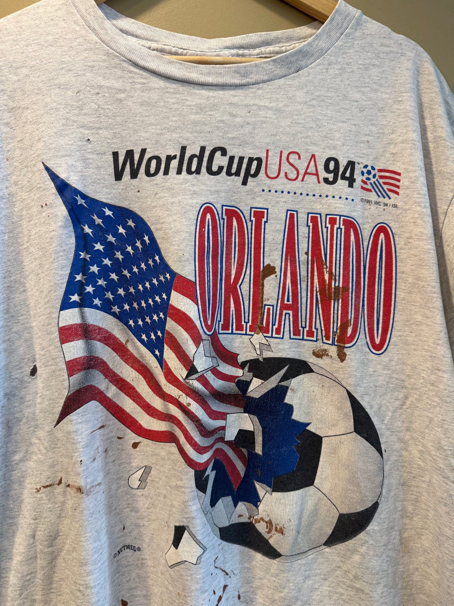 Vintage United States World Cup 94 Heavily Distressed T-Shirt- XL