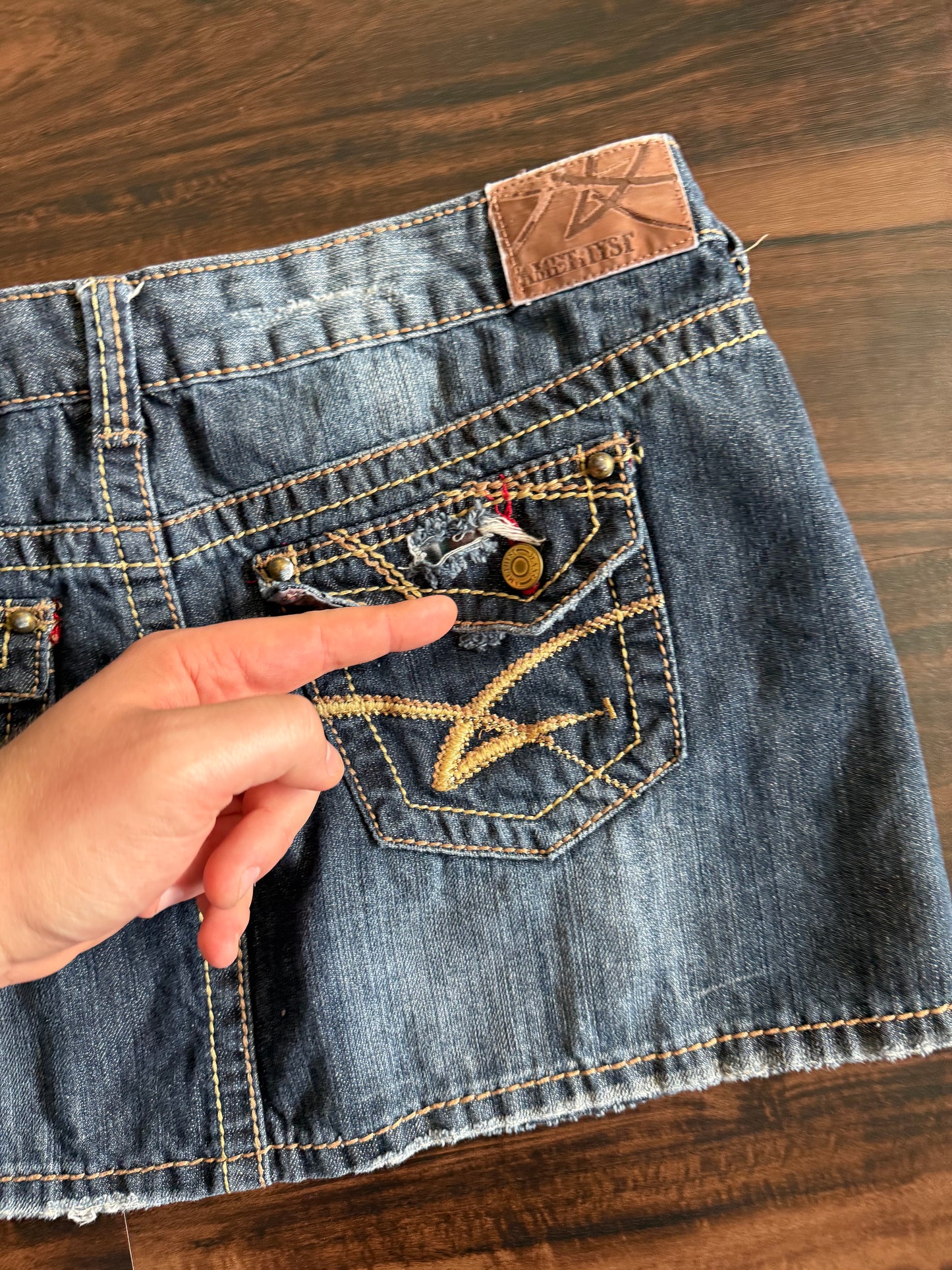 Vintage Y2K Amethyst Denim Skirt- 34