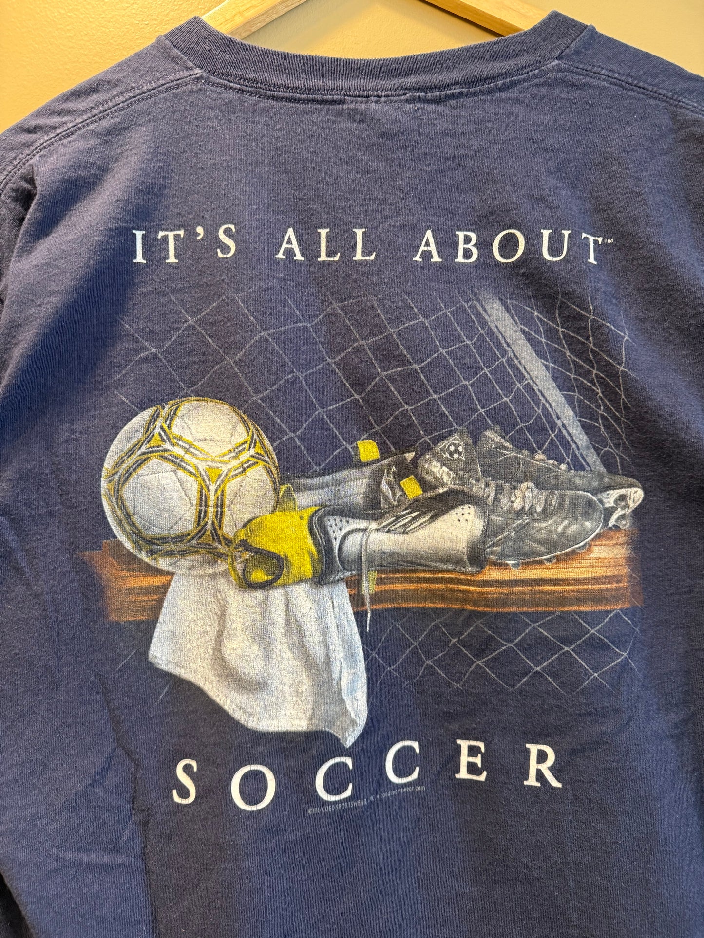 Vintage Y2K It’s All About Soccer T-Shirt- L