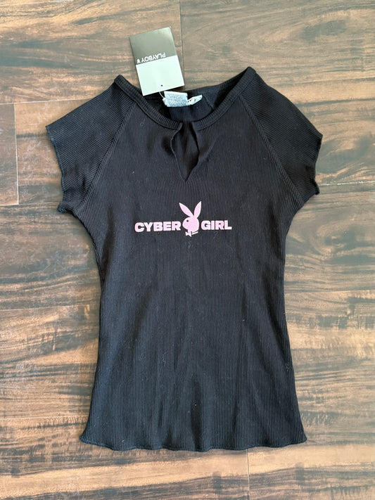 Vintage Playboy Cyber Girl Baby Tee T-Shirt- S