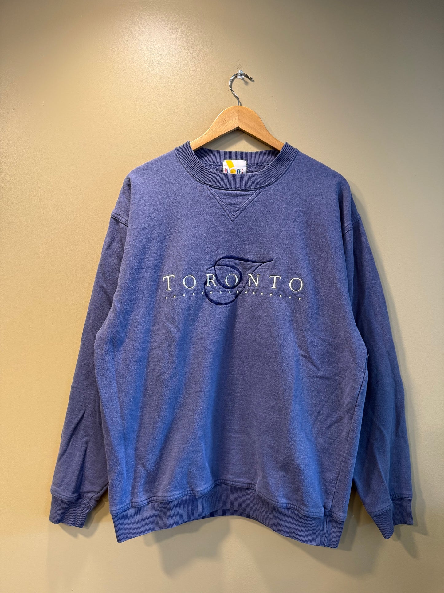 Vintage Embroidered Toronto Purple Crewneck Sweatshirt- XL