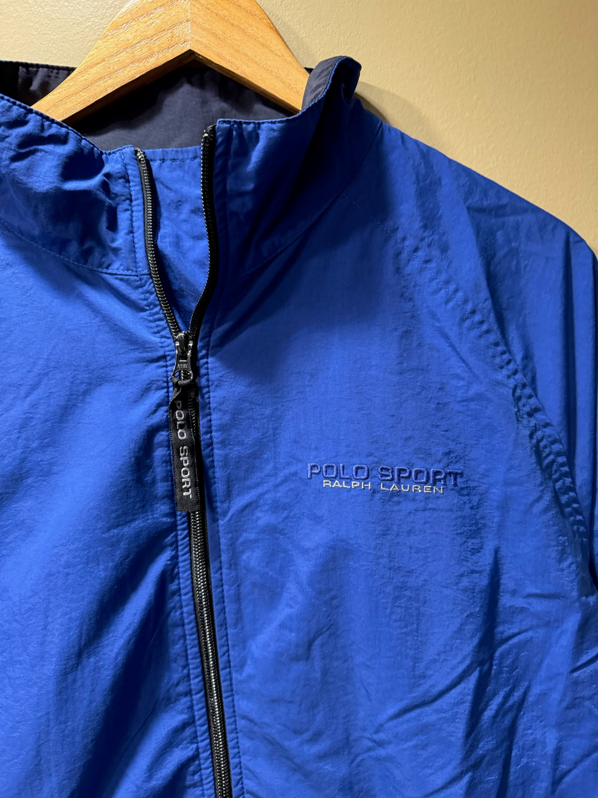 Vintage Polo Sport Ralph Lauren Blue Zip Windbreaker Jacket - L