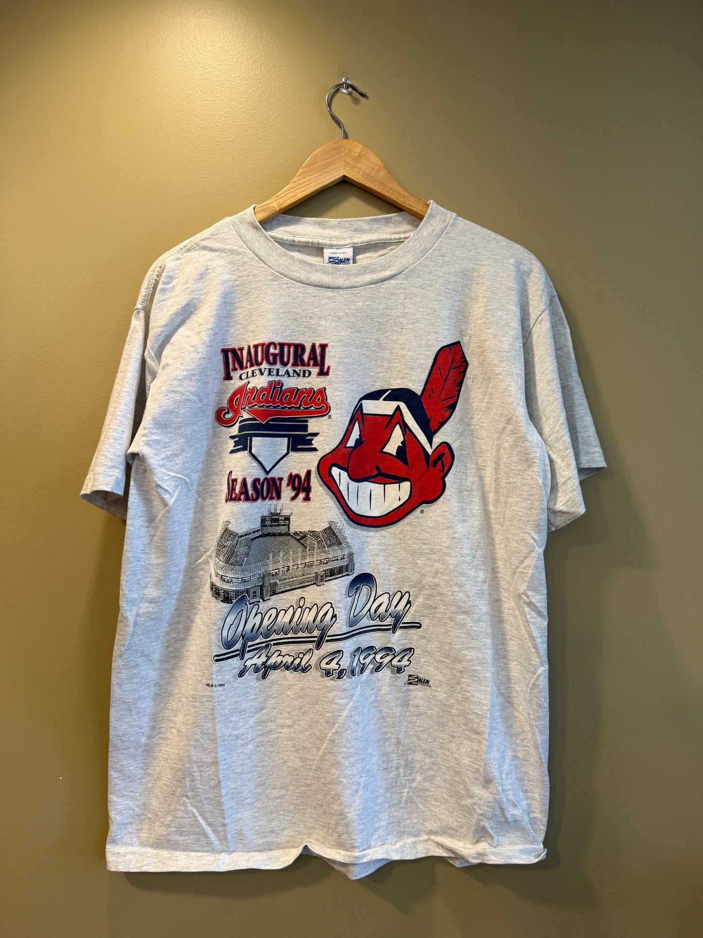 Vintage Salem Cleveland Indians Opening Day 1994 T-Shirt- M