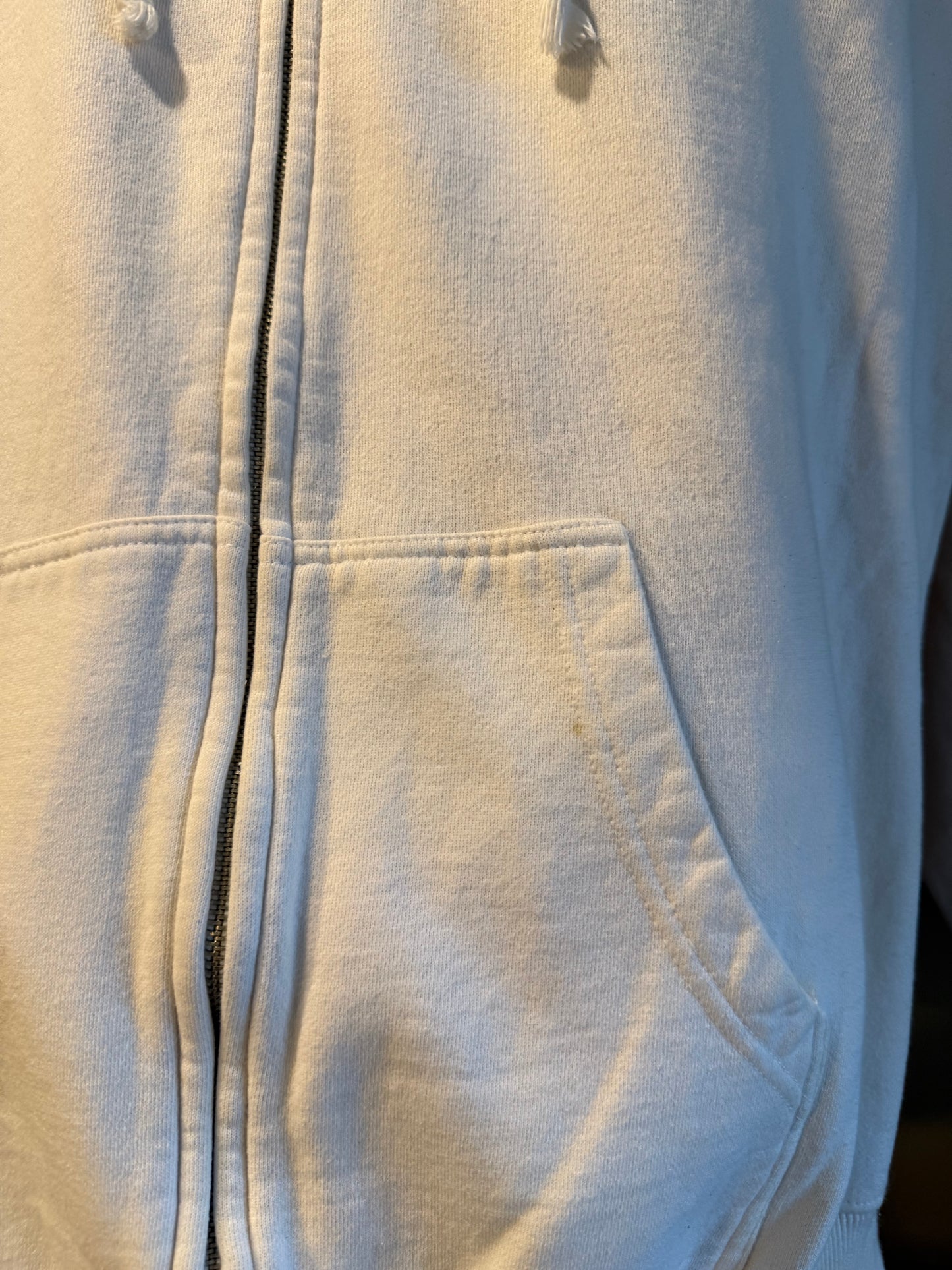 Vintage Billabong White Zip-Up Hoodie Sweatshirt- XL