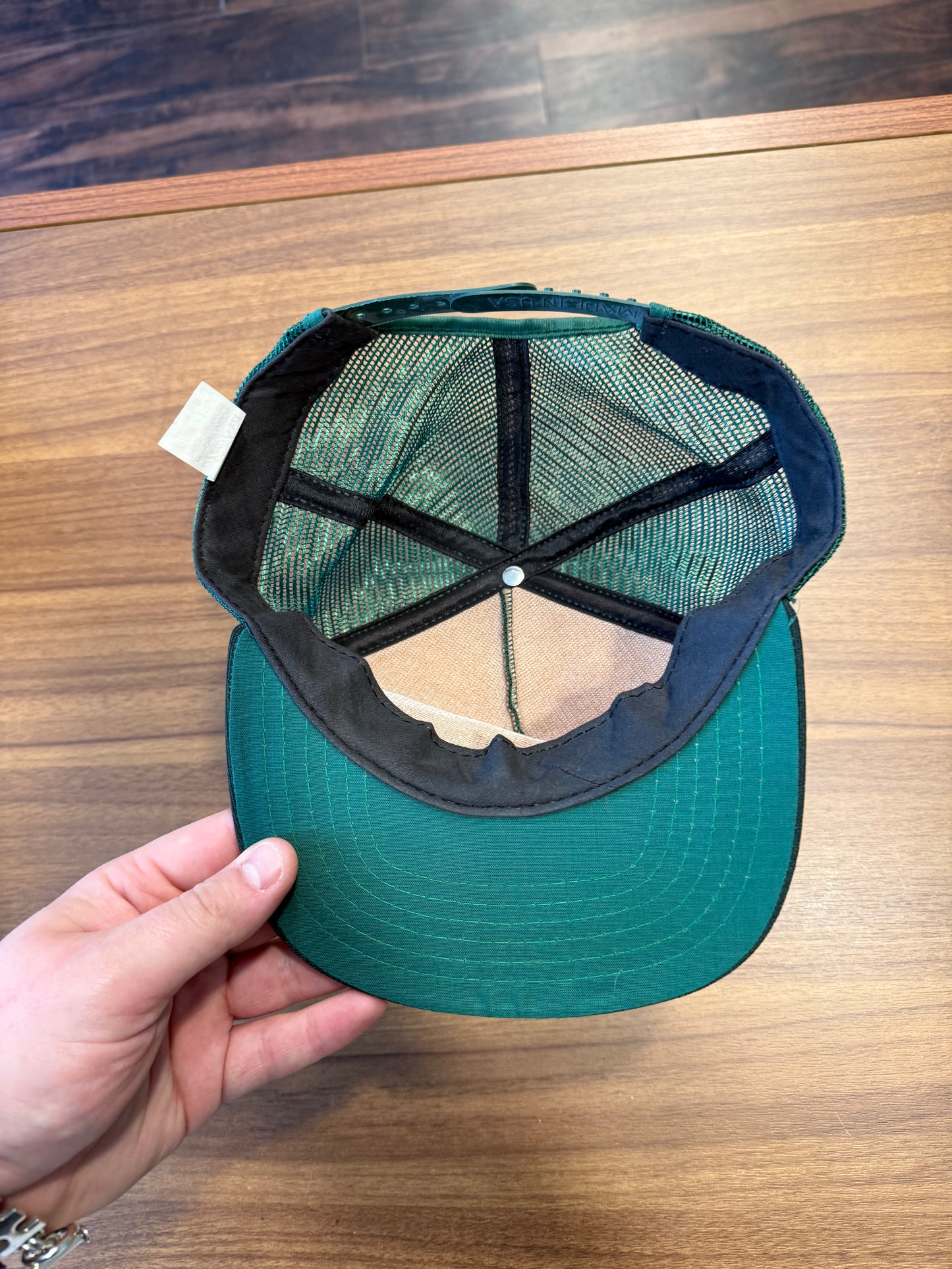 Vintage North American Bushman Green Fish Trucker Hat