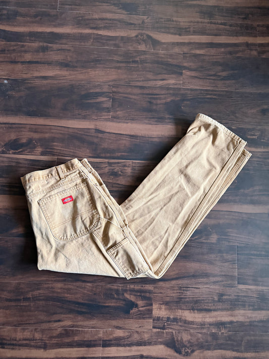 Vintage Dickies Tan Carpenter Cotton Canvas Pants- 36x33