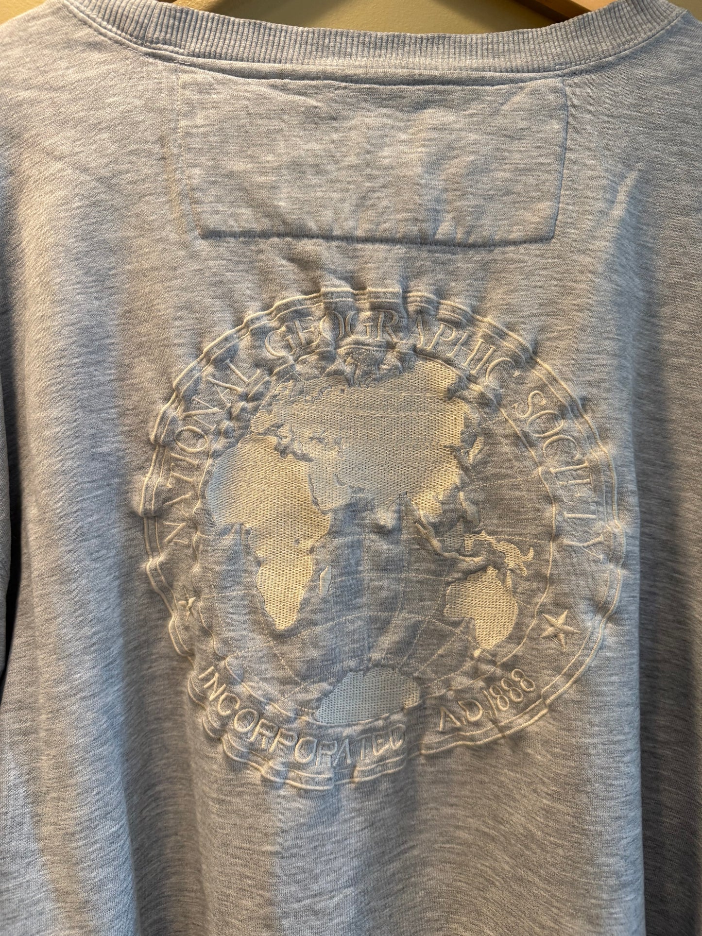 Vintage National Geographic Gray Embroidered Sweatshirt- XXL