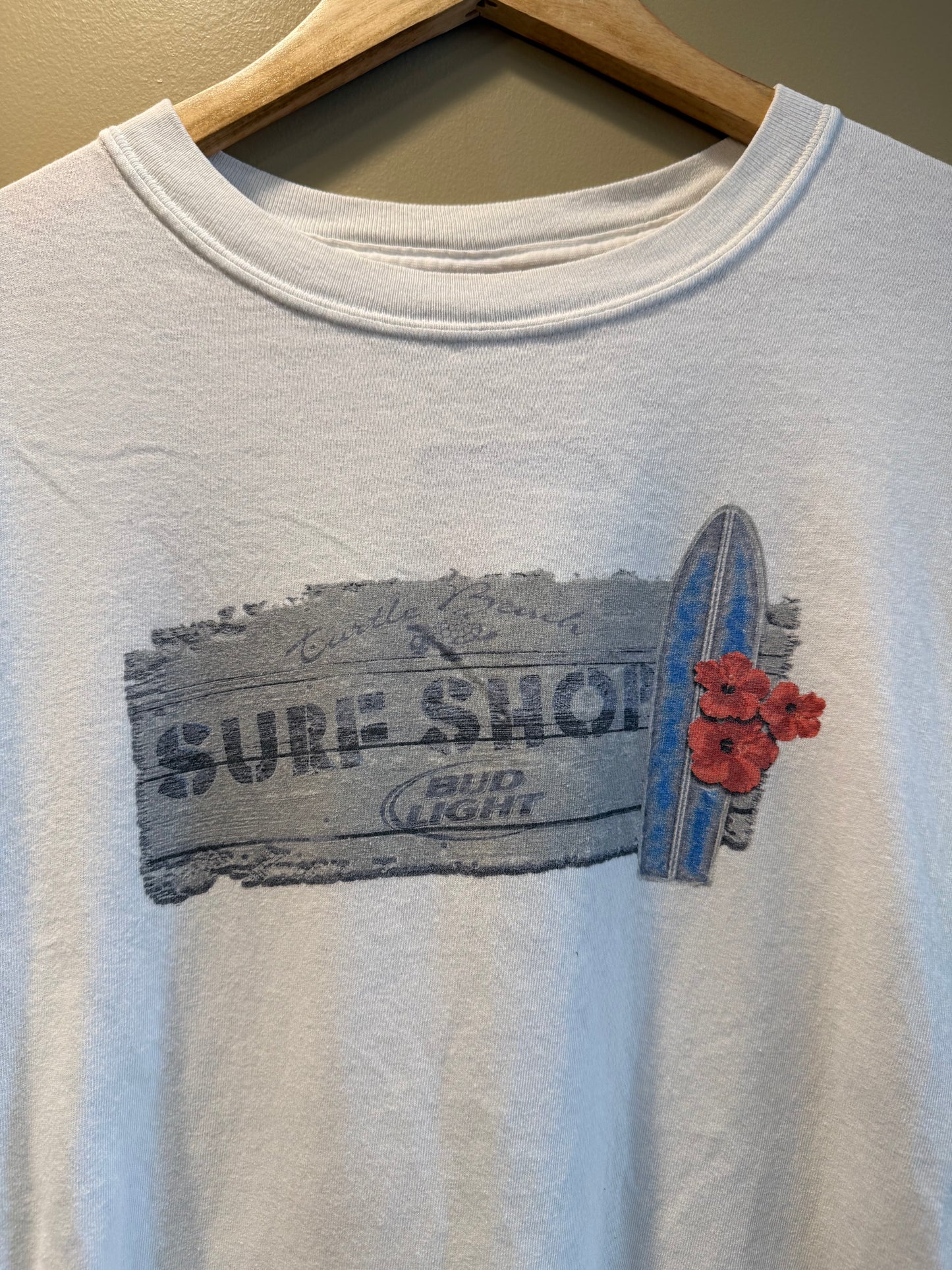 Vintage Bud Light Turtle Beach Surf Shop T-Shirt- XL