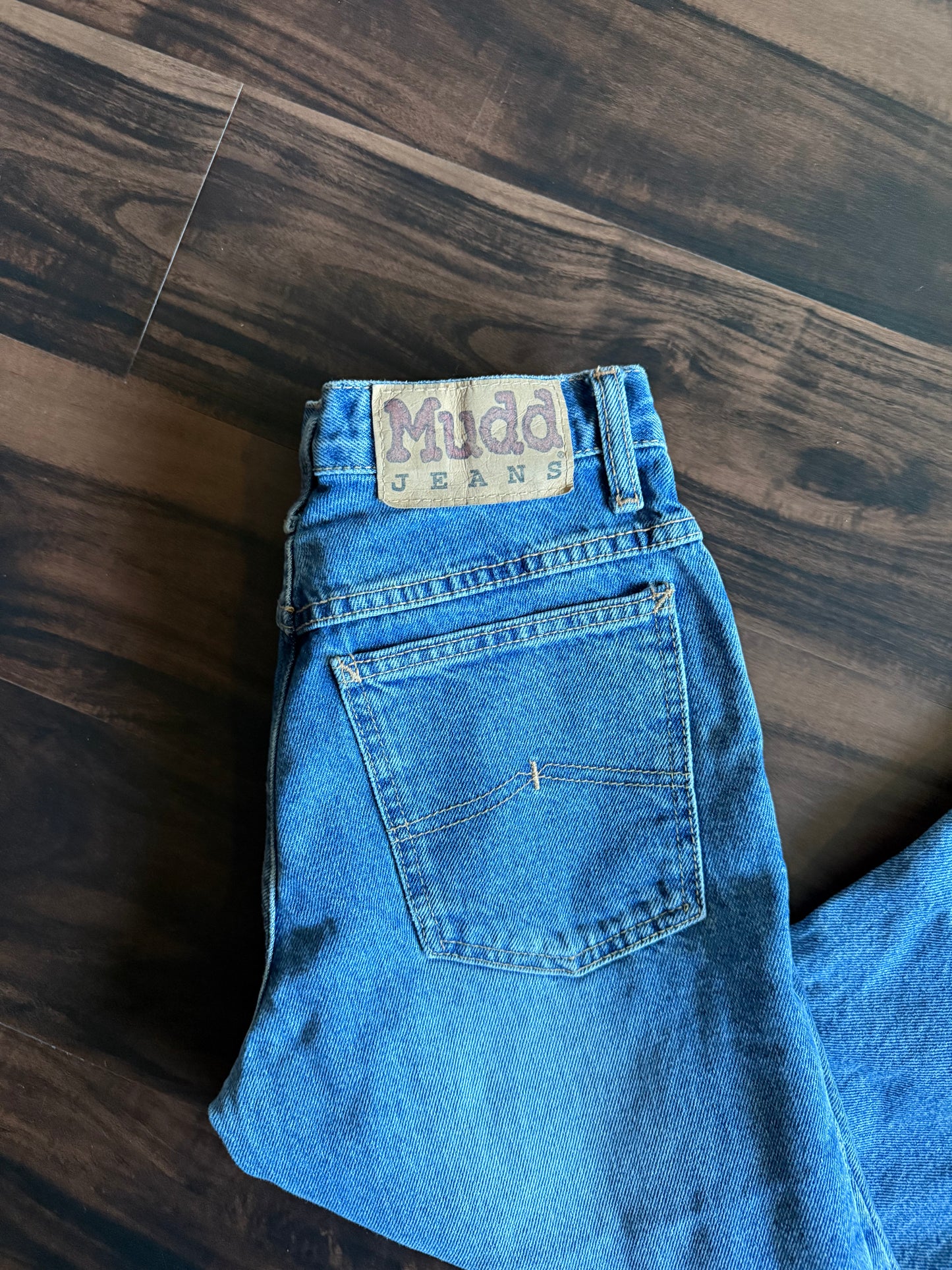 Vintage Y2K Mudd Jeans Wide Leg Flared Denim Jeans- 27x32