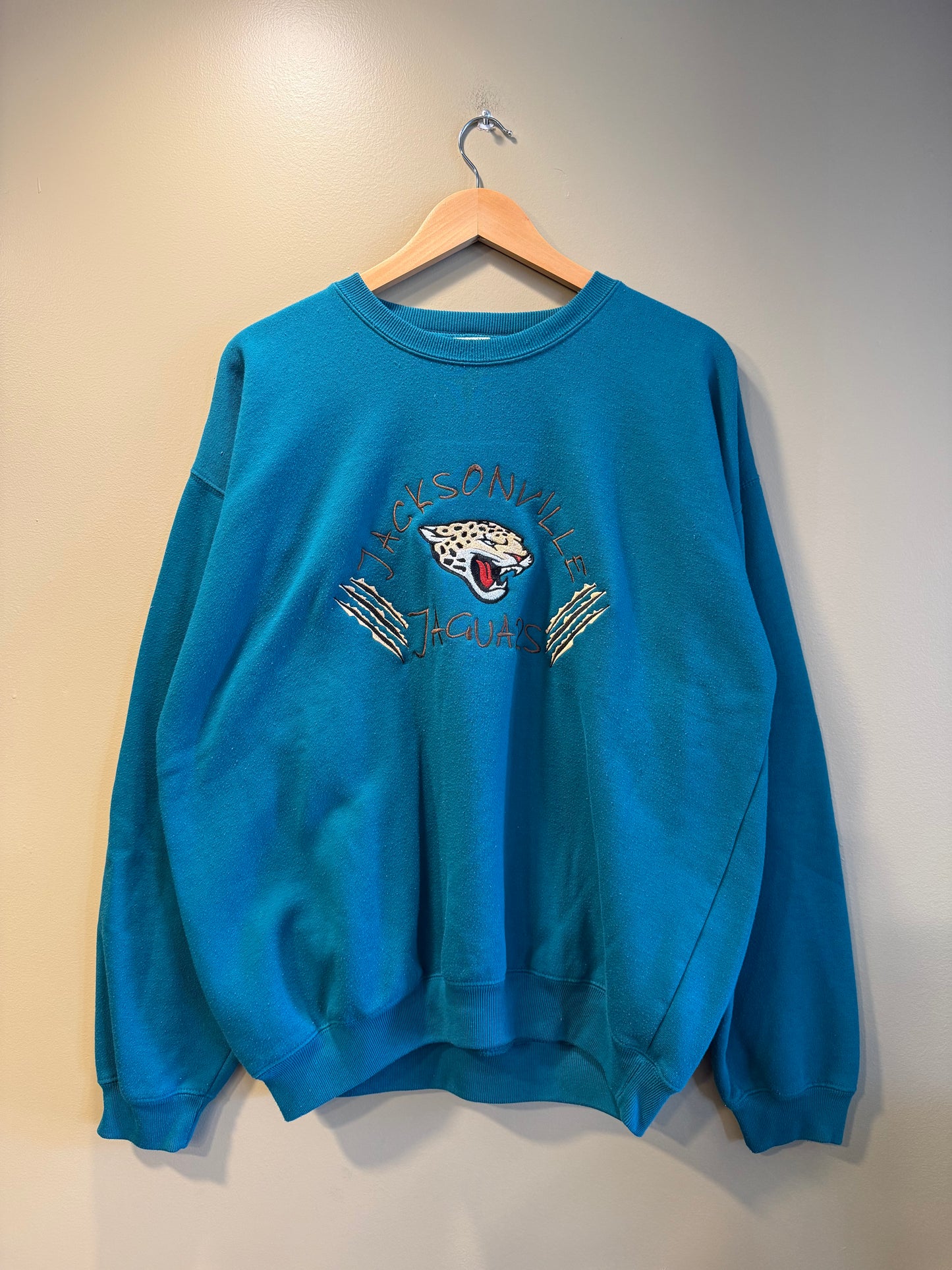 Vintage Jacksonville Jaguars Turquoise Crewneck Sweatshirt- XL