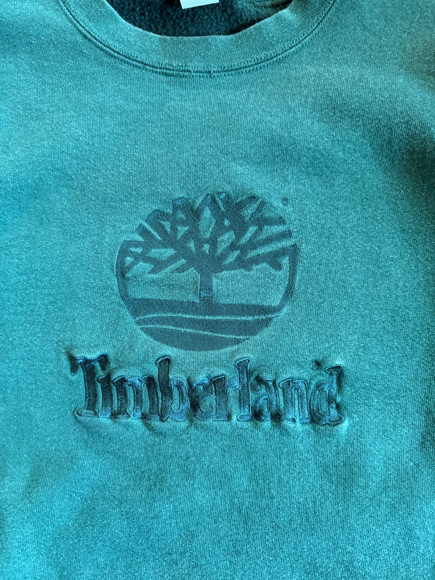 Vintage Timberland Weather Gear Green Embroidered Crewneck Sweatshirt- XL