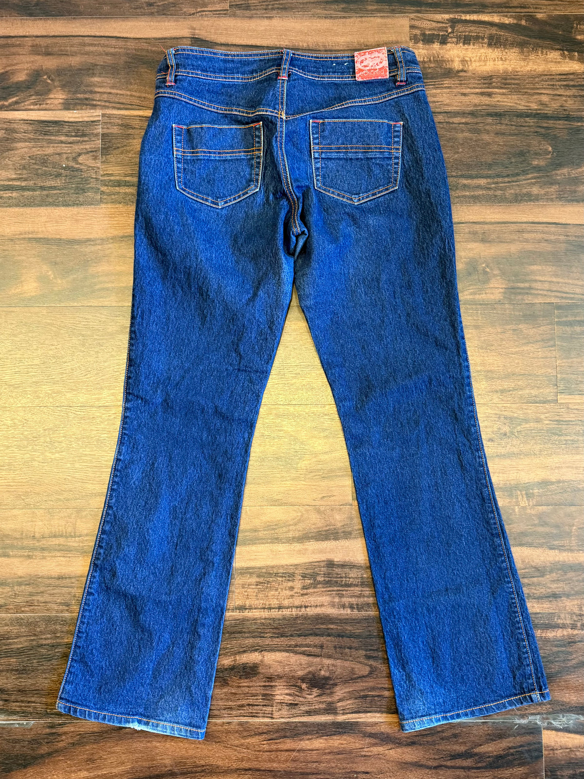 Vintage Ecko Red Dark Wash Flared Low Rise Jeans- 32x31