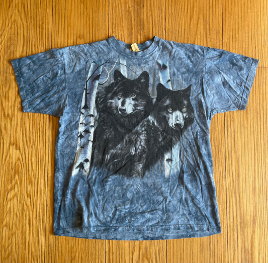 Vintage The Mountain Wolves Blue T-Shirt- XL