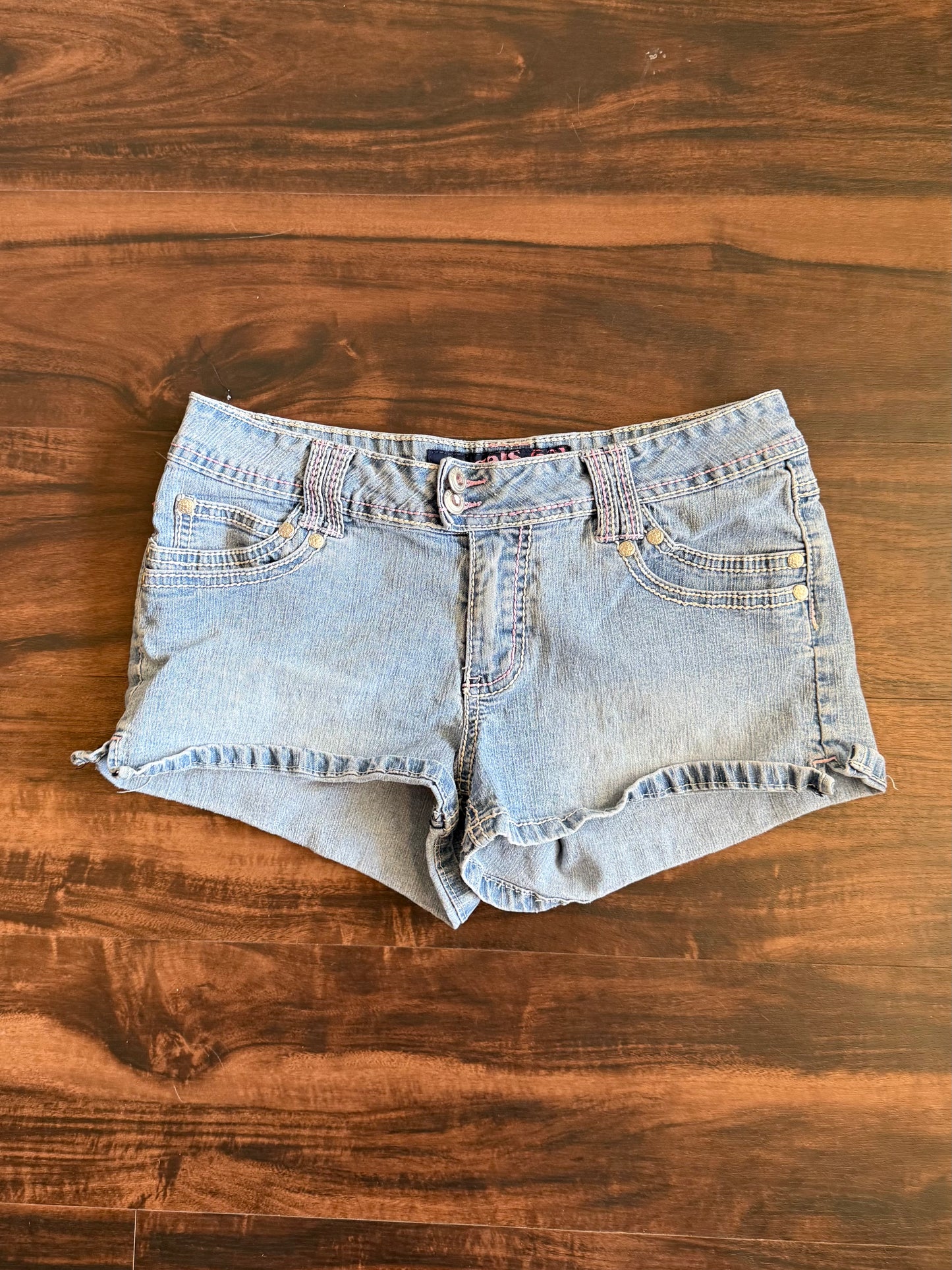 Vintage Y2K Angels Heart Low Rise Denim Jean Shorts- 30