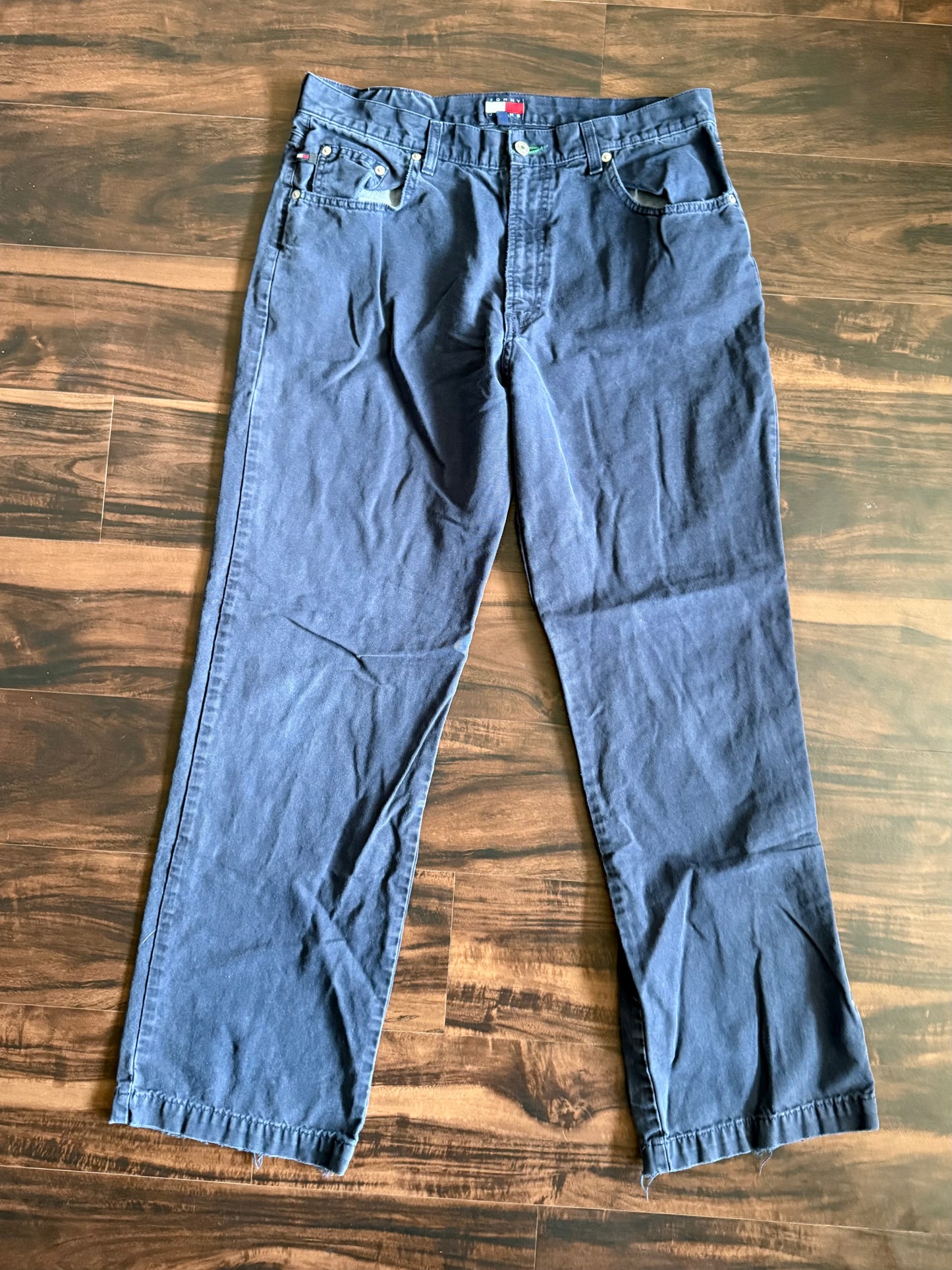 Vintage Tommy Hilfiger Blue Cotton Canvas Pants- 34x32