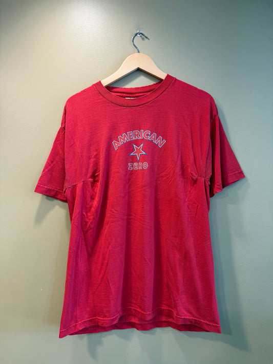 Vintage Zero Skateboards American Zero Red Star T-Shirt- L