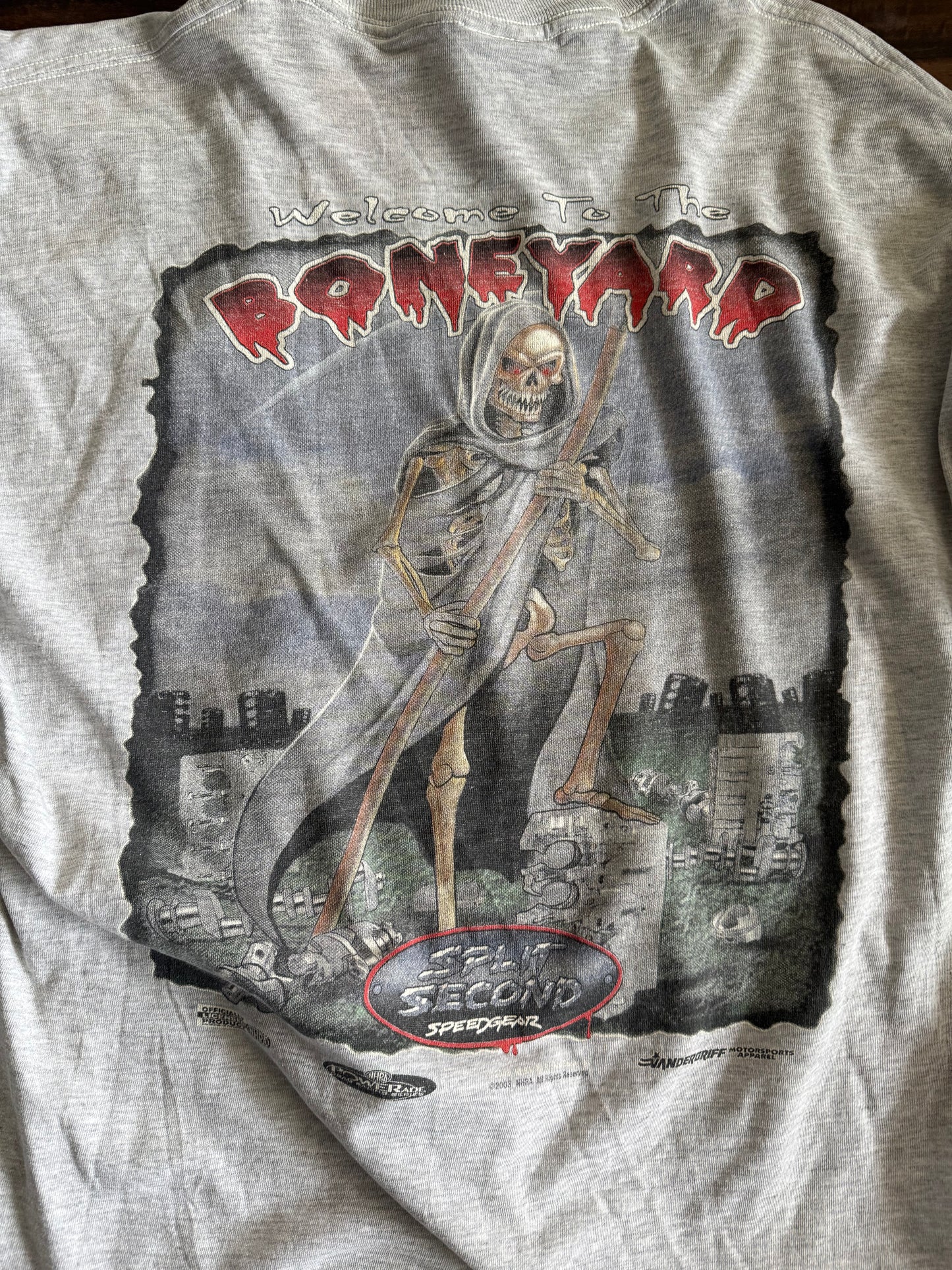 Vintage Bonewear Bone Yard Speed Gear Longsleeve T-Shirt- L