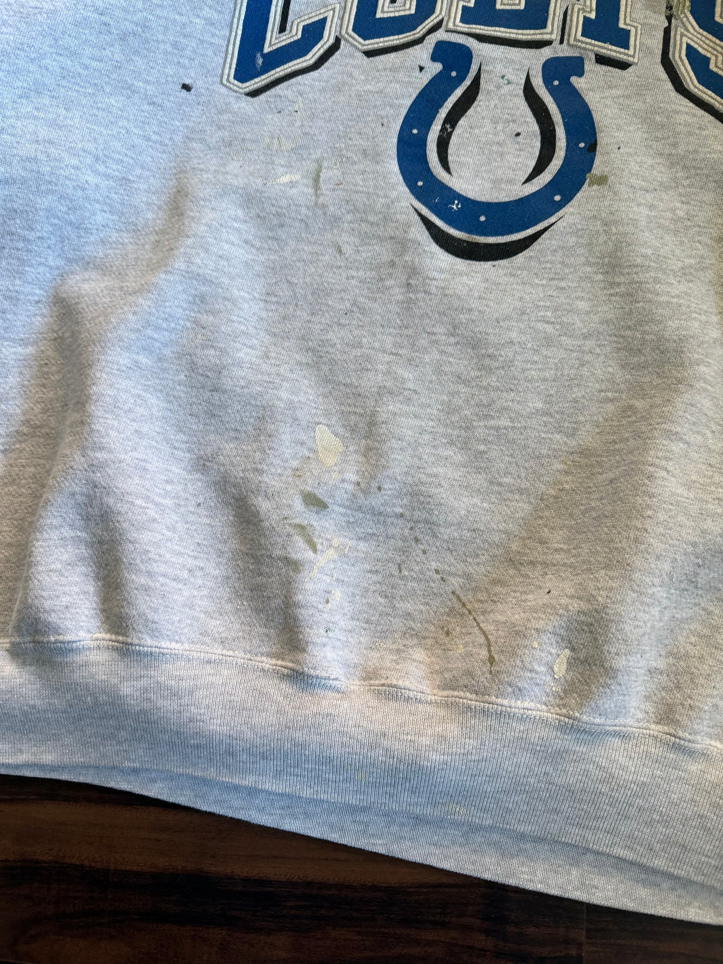 Vintage Indianapolis Colts Distressed Paint Splattered Crewneck Sweatshirt- XXL