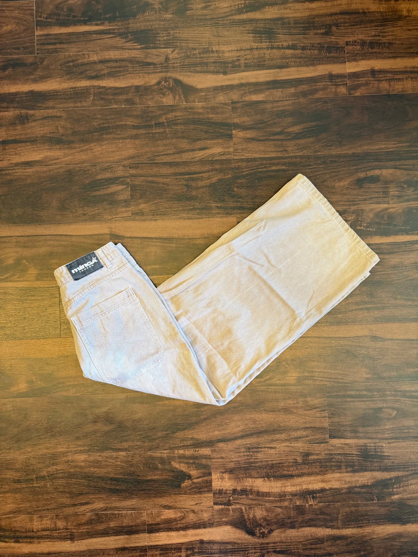 Minga London Wide Leg Tan Streetwear Pants- 30x30