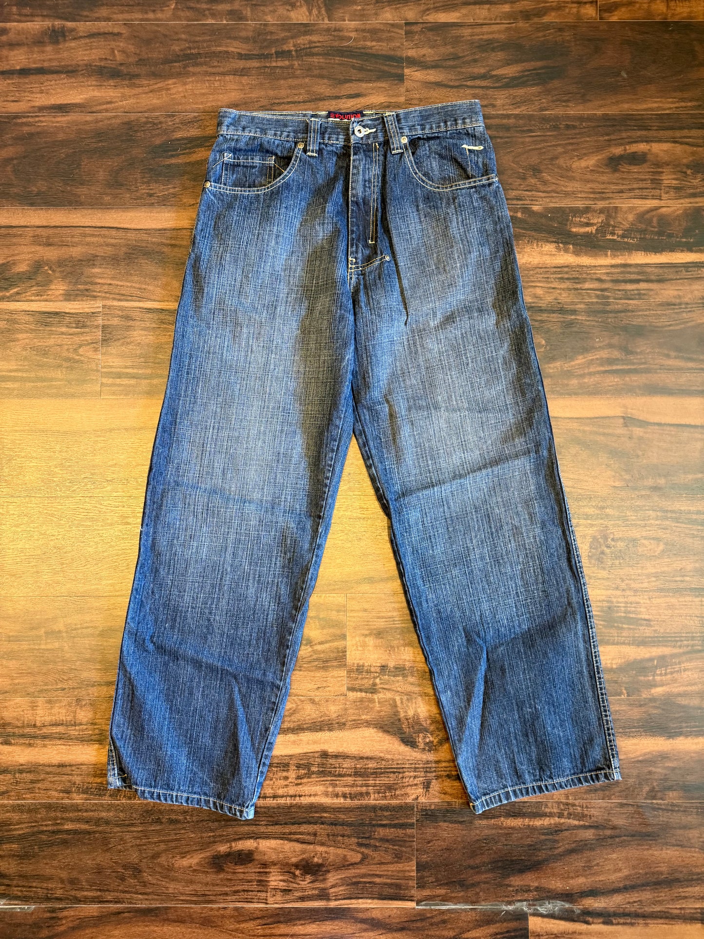 Vintage Evolution Dark Wash Streetwear Baggy Jeans- 32x32