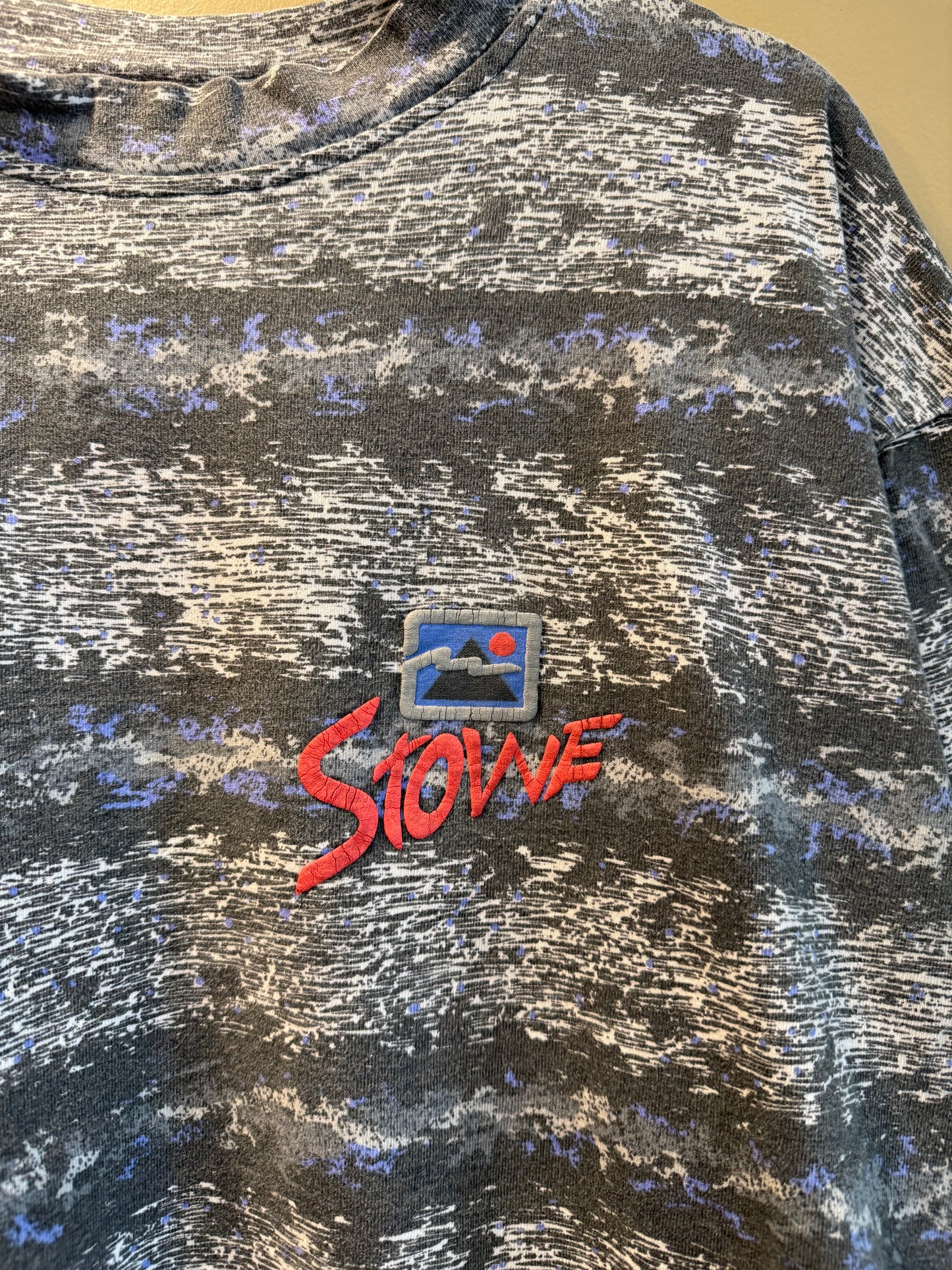 Vintage Stowe Surfwear Fuzzy Graphic T-Shirt- L/XL