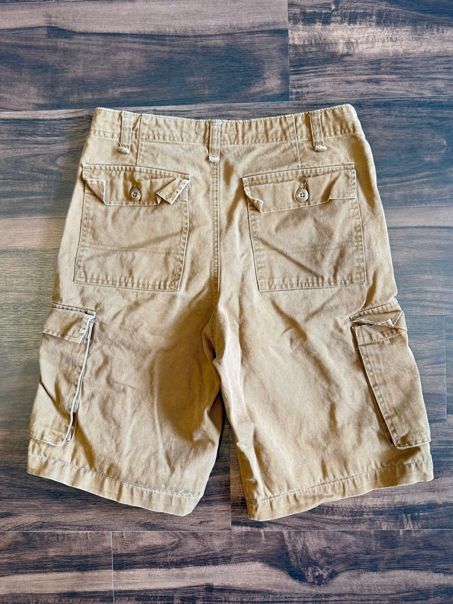 Vintage Rio Dark Tan Cotton Cargo Shorts- 30