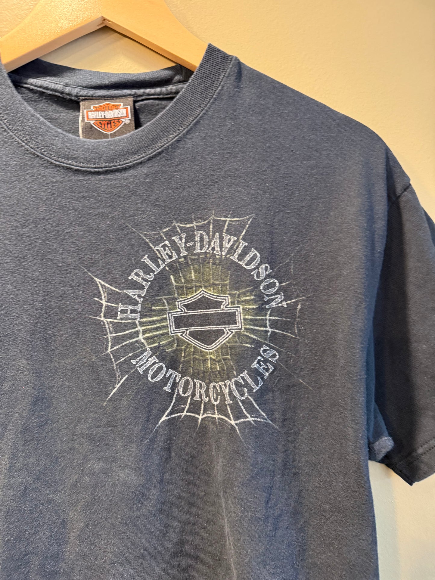 Vintage Harley Davidson Black Spider Web T-Shirt- M