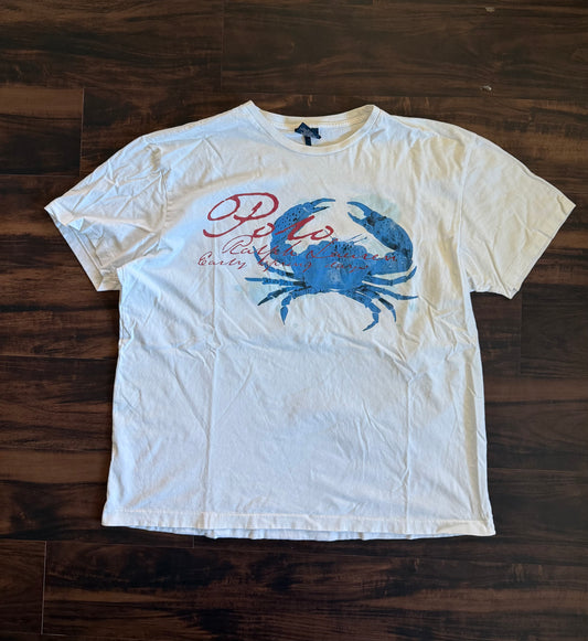 Vintage Polo Ralph Lauren Blue Crab T-Shirt- XL