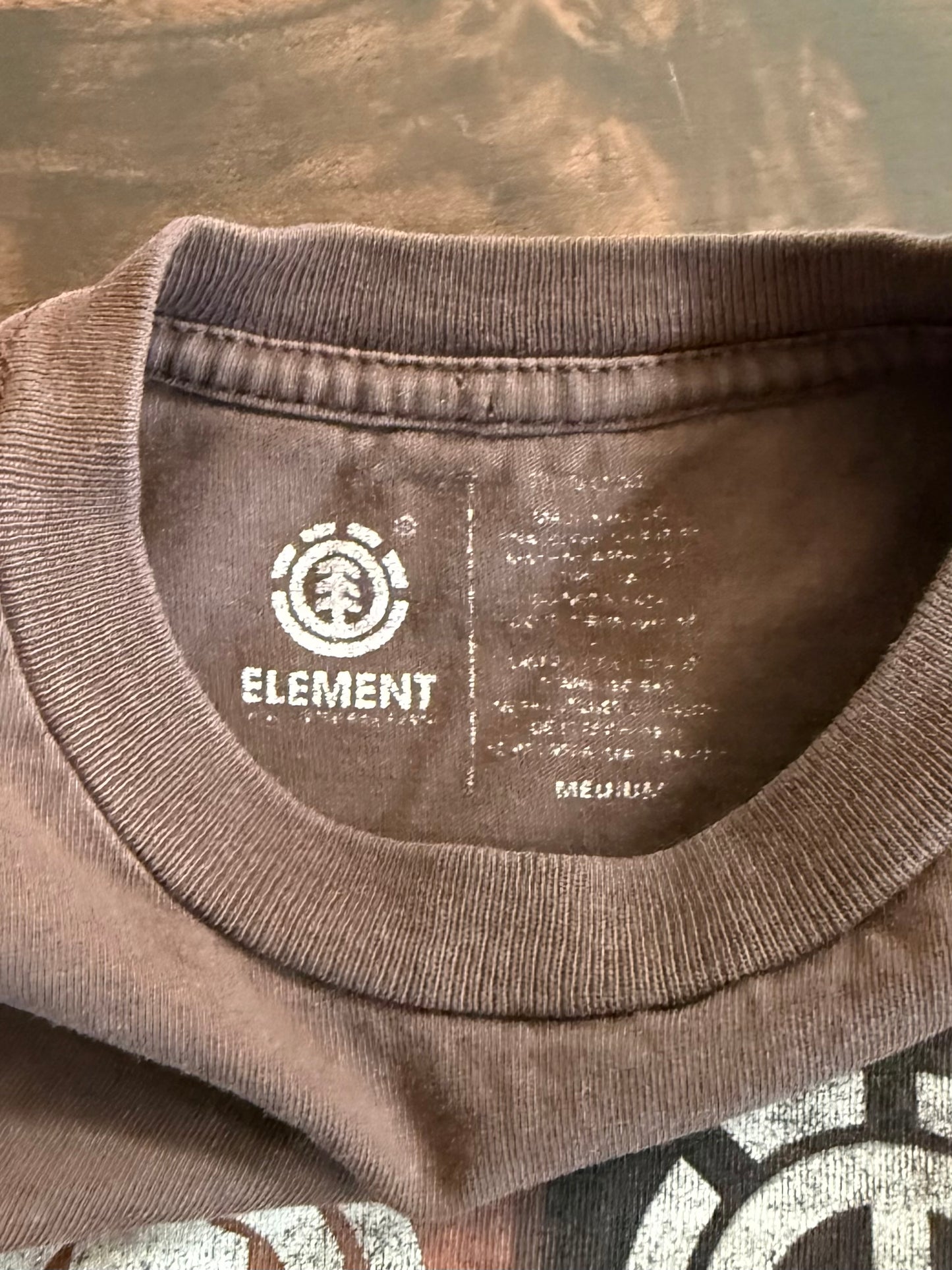 Vintage Element Skateboards Brown Baby Tee T-Shirt- XS