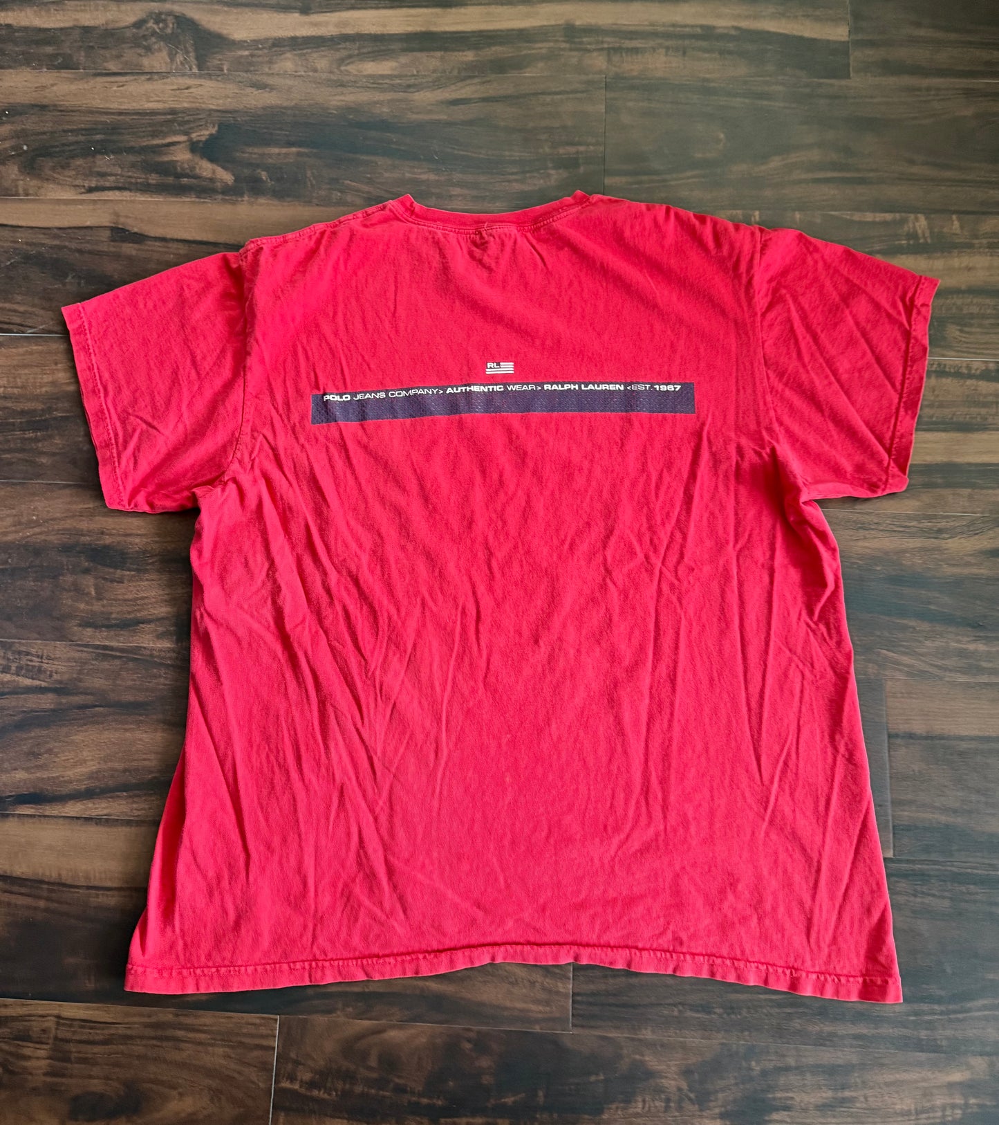 Vintage Ralph Lauren Polo Jeans Company Red T-Shirt- XL
