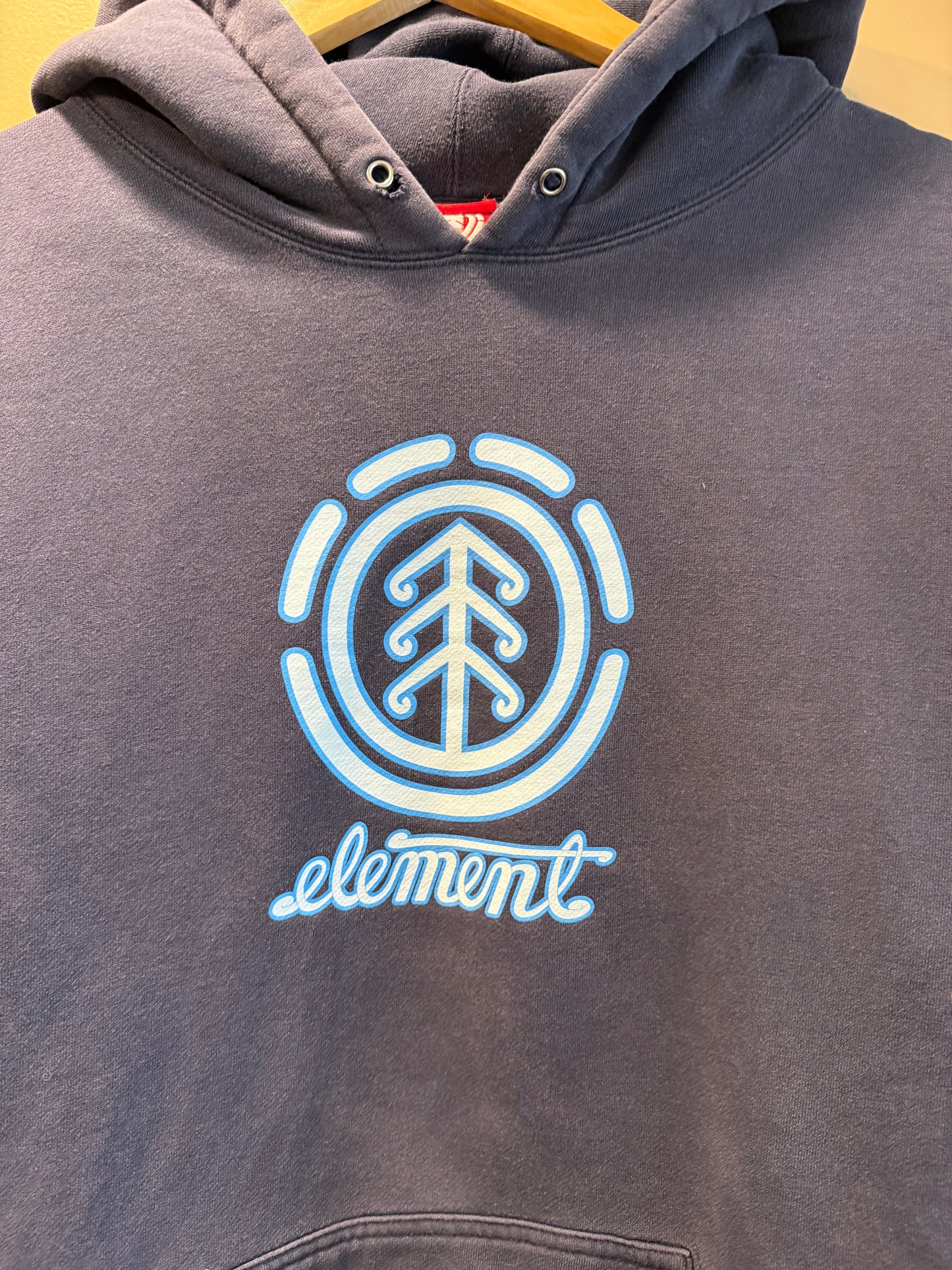 Vintage Y2K Element Skateboards Navy Blue Hoodie Sweatshirt- XL