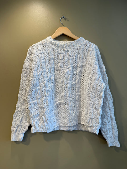 Vintage Cape Island Knitwear White Hand Knit Sweater- M