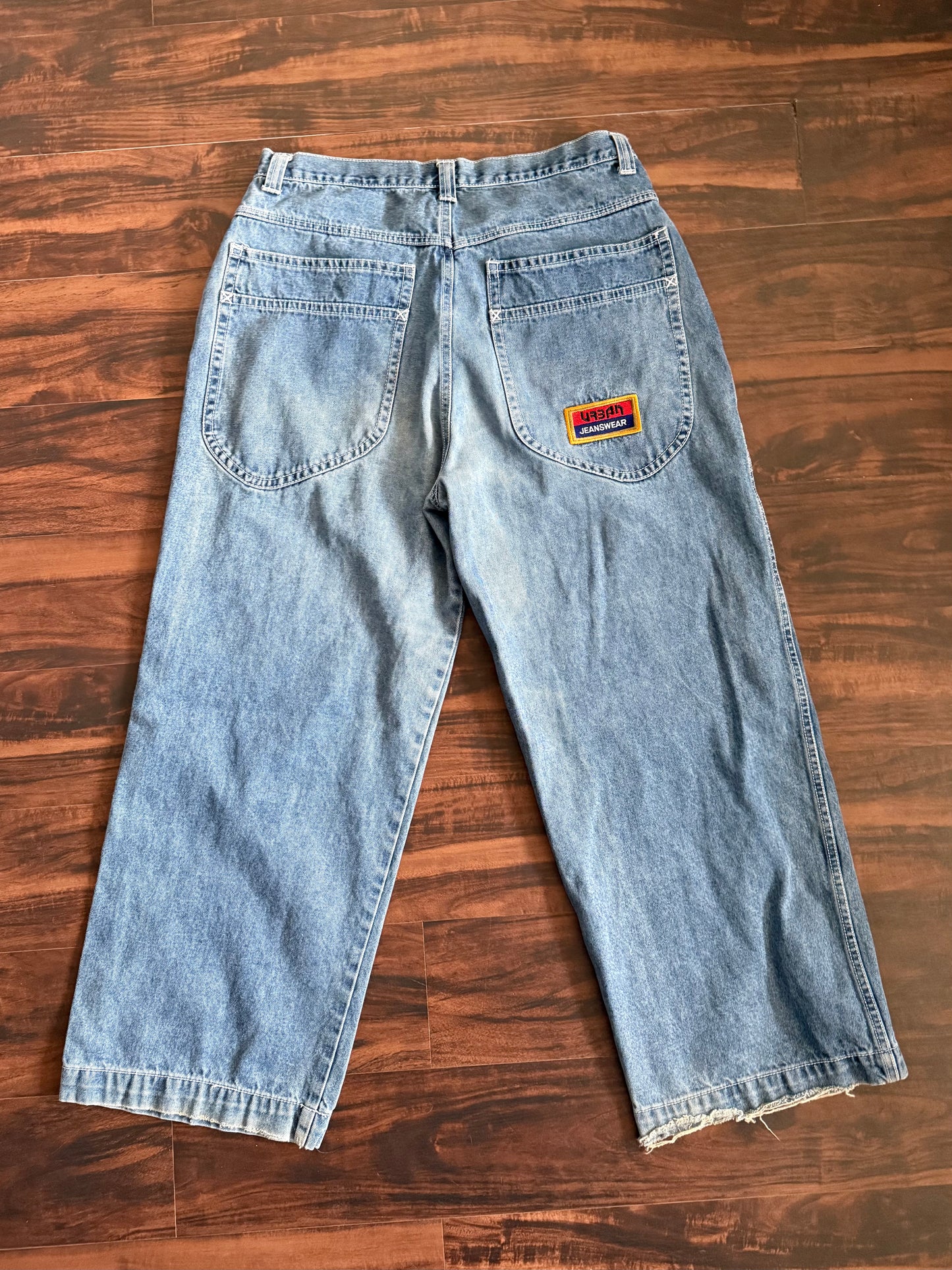 Vintage Y2K Urban Jeanswear Wide Leg Streetwear Jeans- 36x30