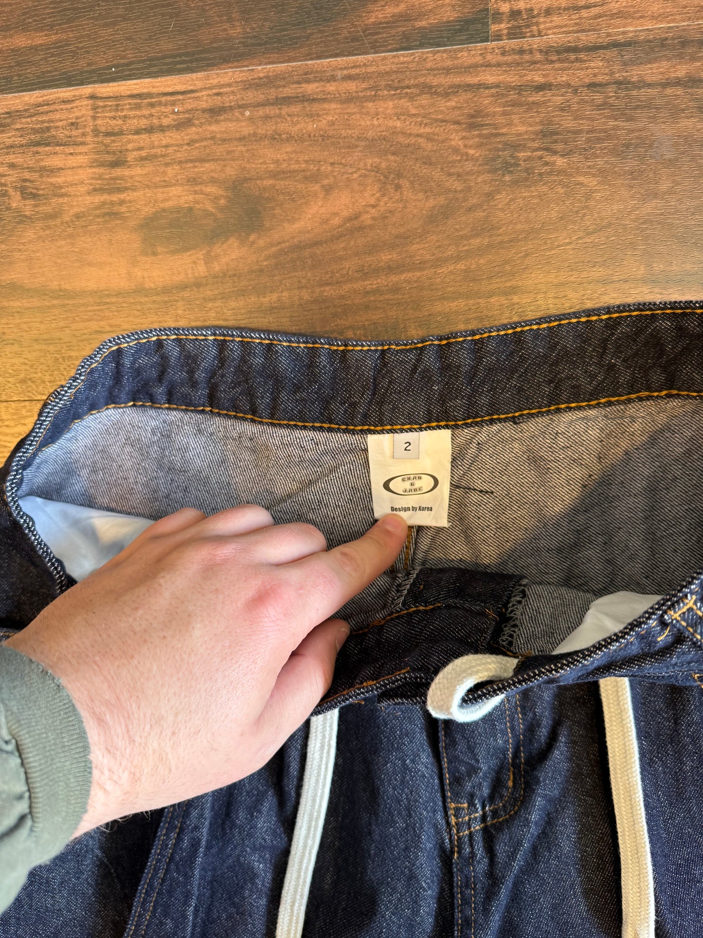 Chad & Jade Made In Korea Dark Wash Streetwear Jean Shorts- 34