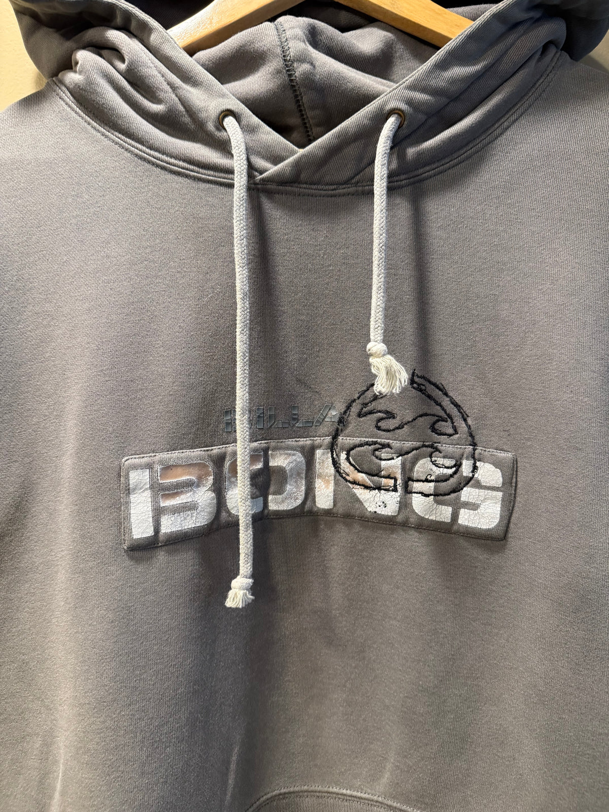 Vintage Billabong Gray Rare Bong Logo Hoodie Sweatshirt- L/XL