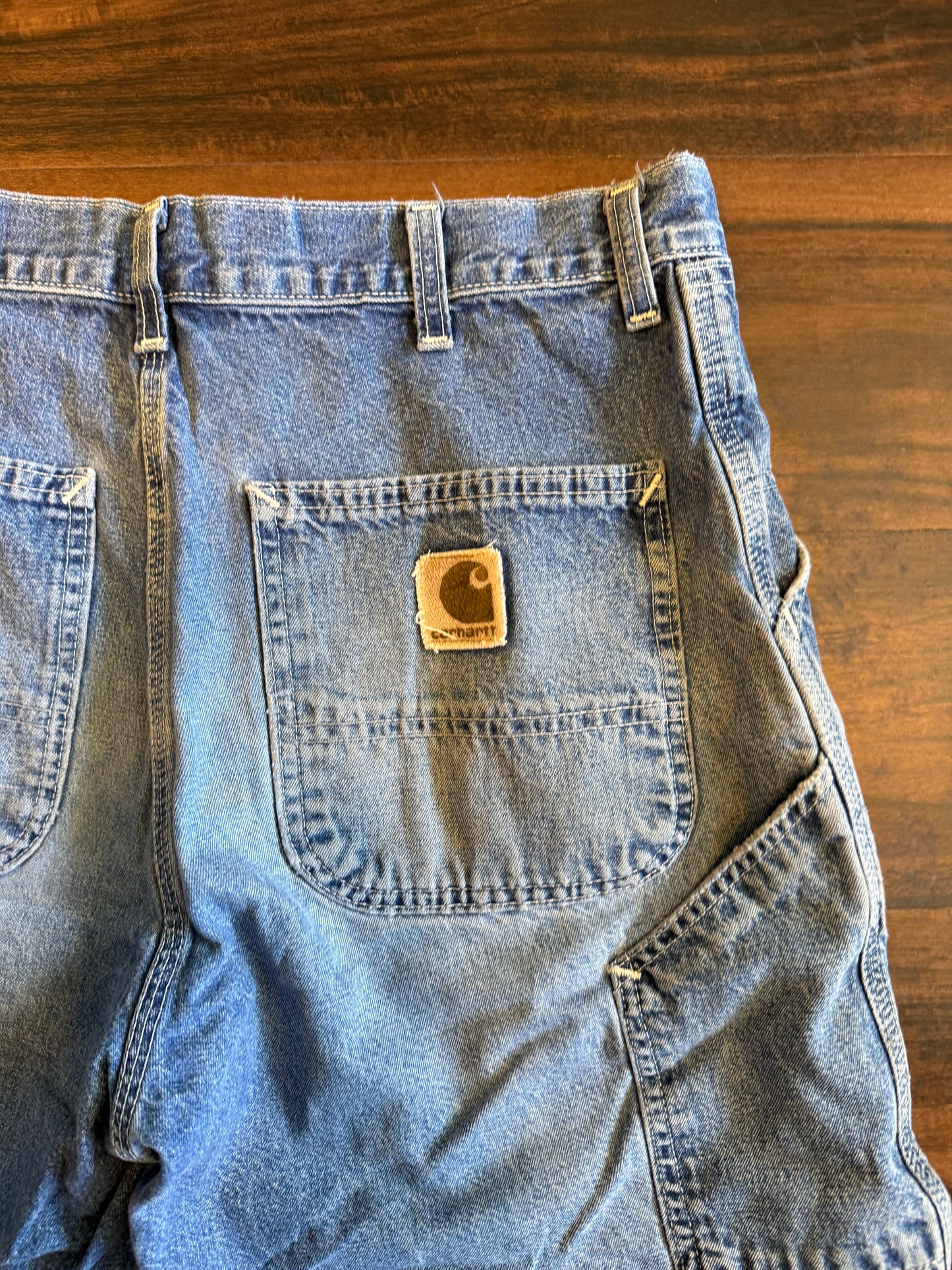 Vintage Carhartt Light Wash Distressed Jean Shorts- 32