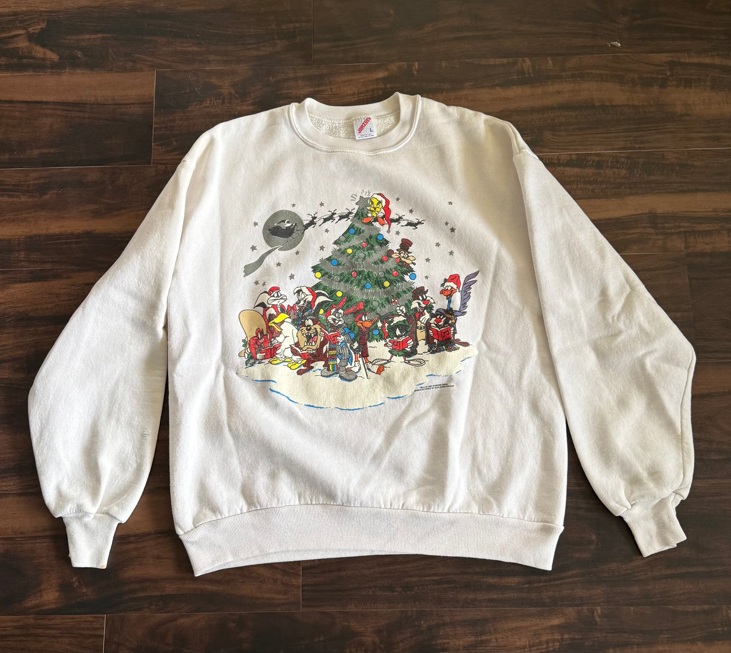 Vintage Looney Tunes Christmas Holiday Crewneck Sweatshirt- L