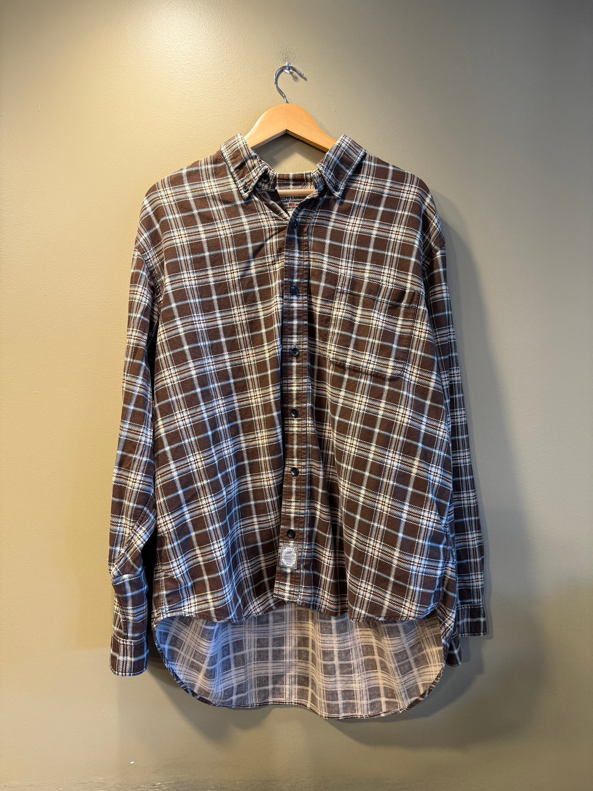 Vintage Polo Ralph Lauren Brown Flannel Shirt- XL