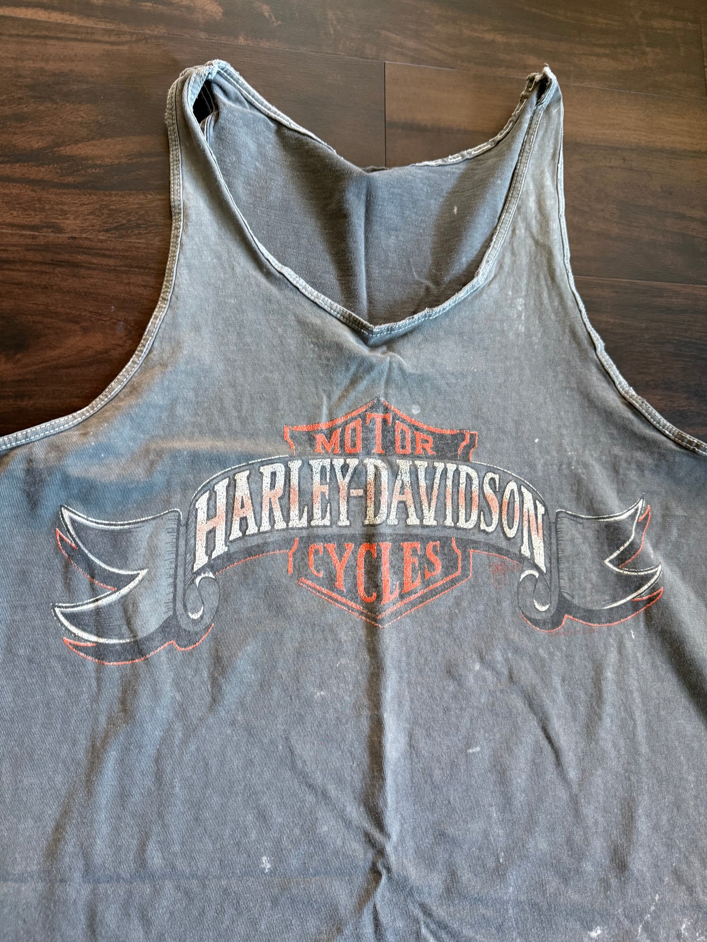 Vintage Harley Davidson Motorcycles Sun Faded Tank Top- M
