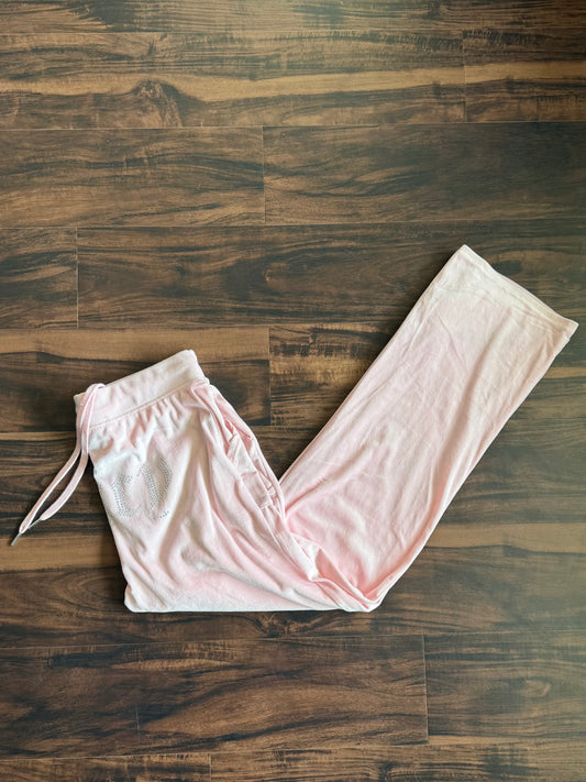 Vintage Juicy Couture Powder Pink Velour Track Pants- 31x31