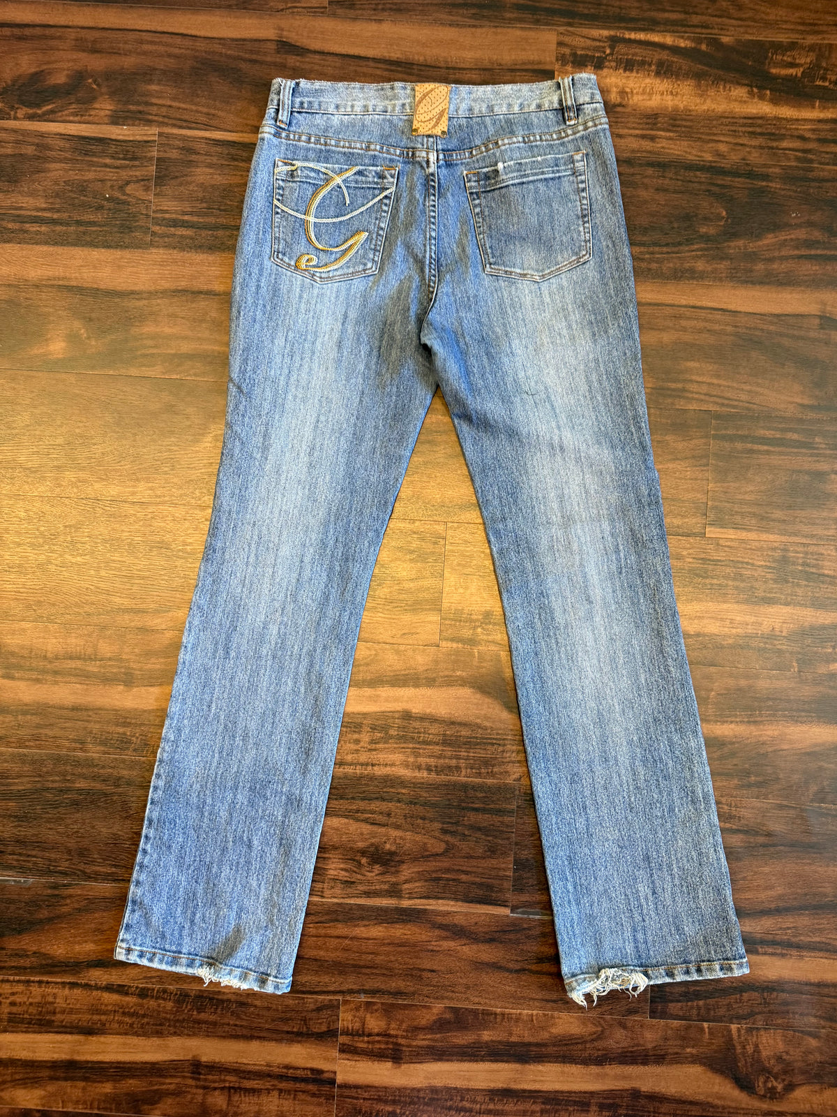 Vintage G-Unit Women’s Streetwear Light Wash Flared Low Rise Jeans- 32x33