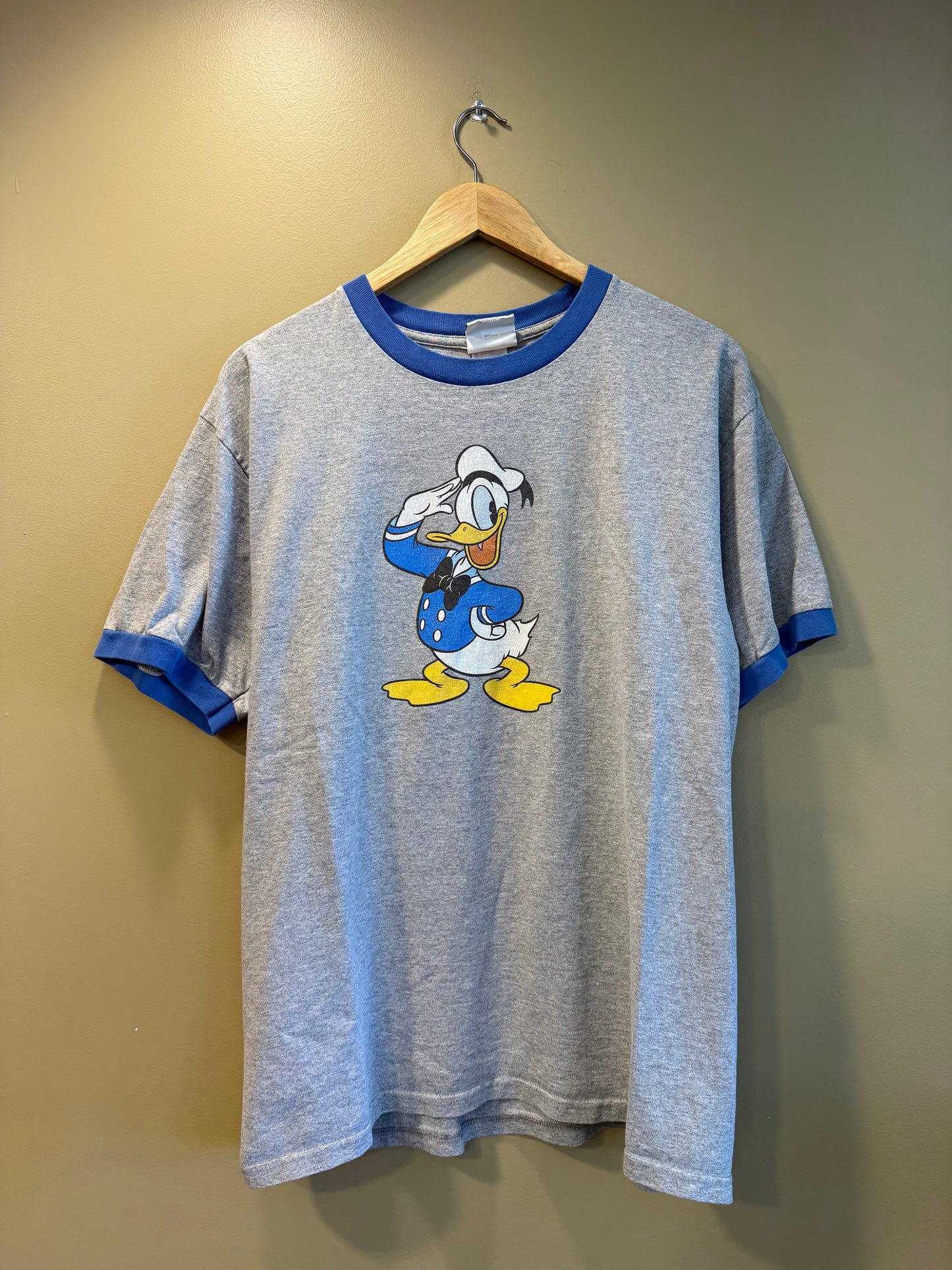 Vintage Disney Store Donald Duck Ringer T-Shirt- L