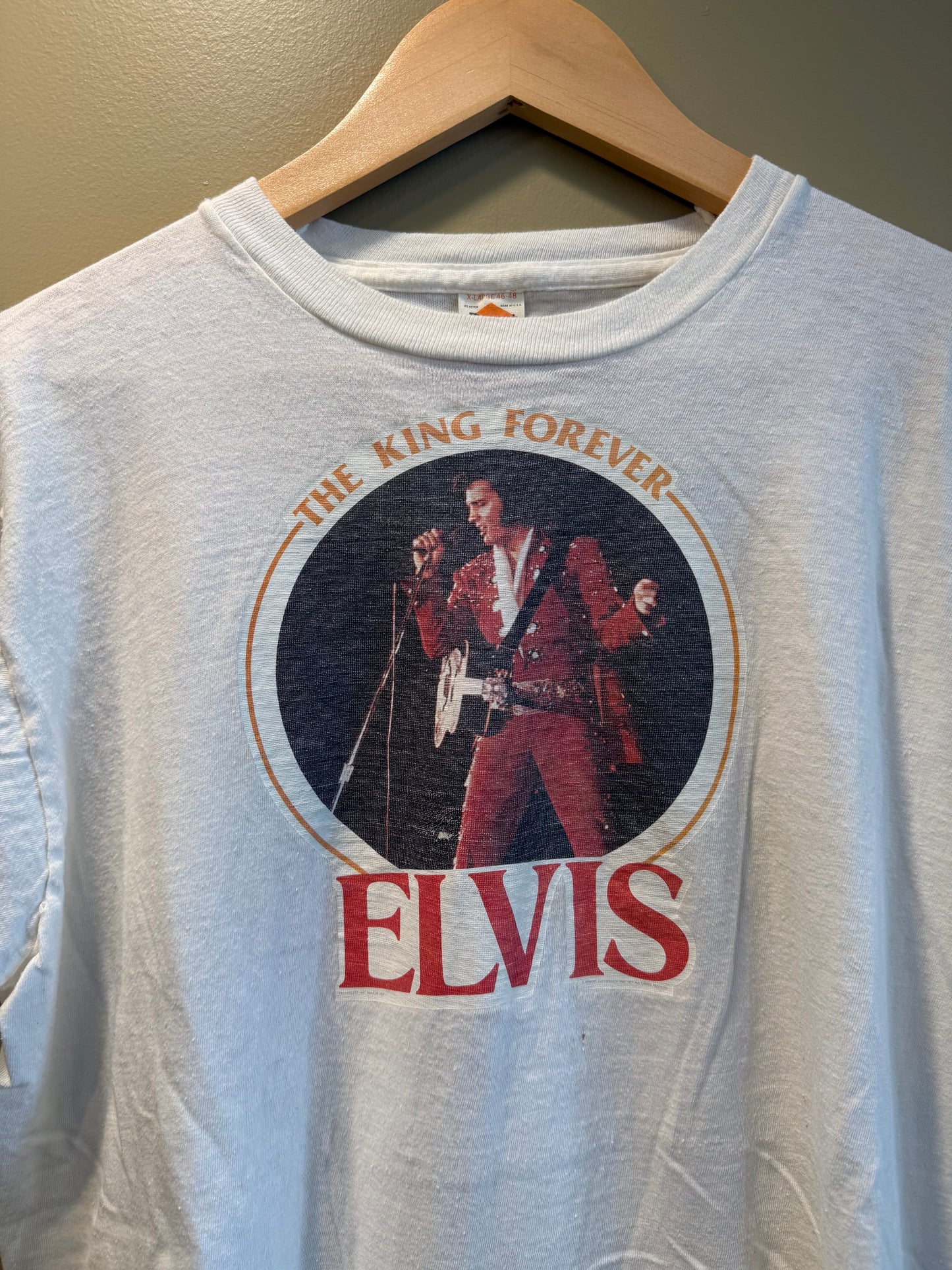 Vintage 70s Elvis The King Forever T-Shirt- M