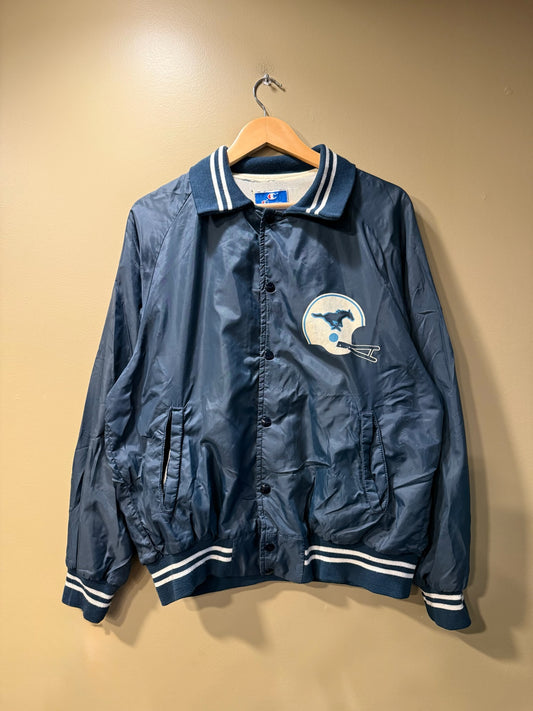 Vintage Champion SMU Mustangs Football Varsity Button Up Jacket - L