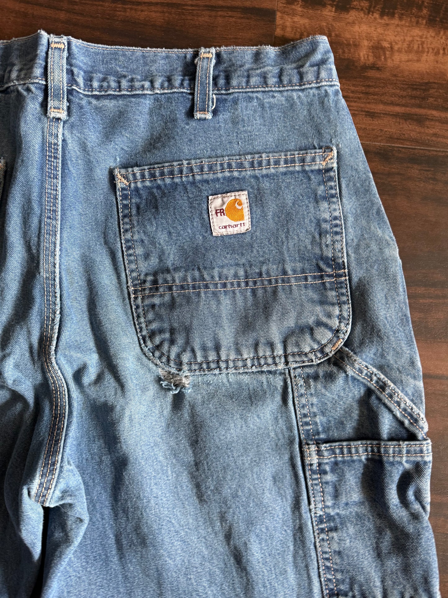 Vintage Carhartt Distressed Denim Jean Shorts- 33