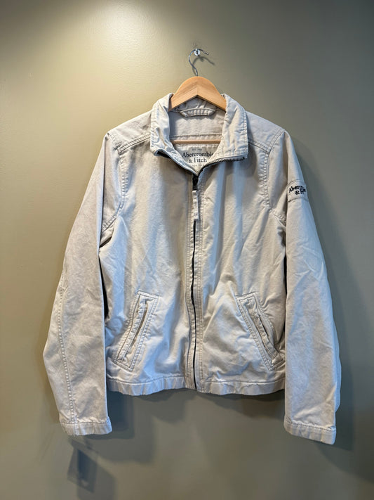Vintage Abercrombie & Fitch Tan Zip-Up Jacket- L