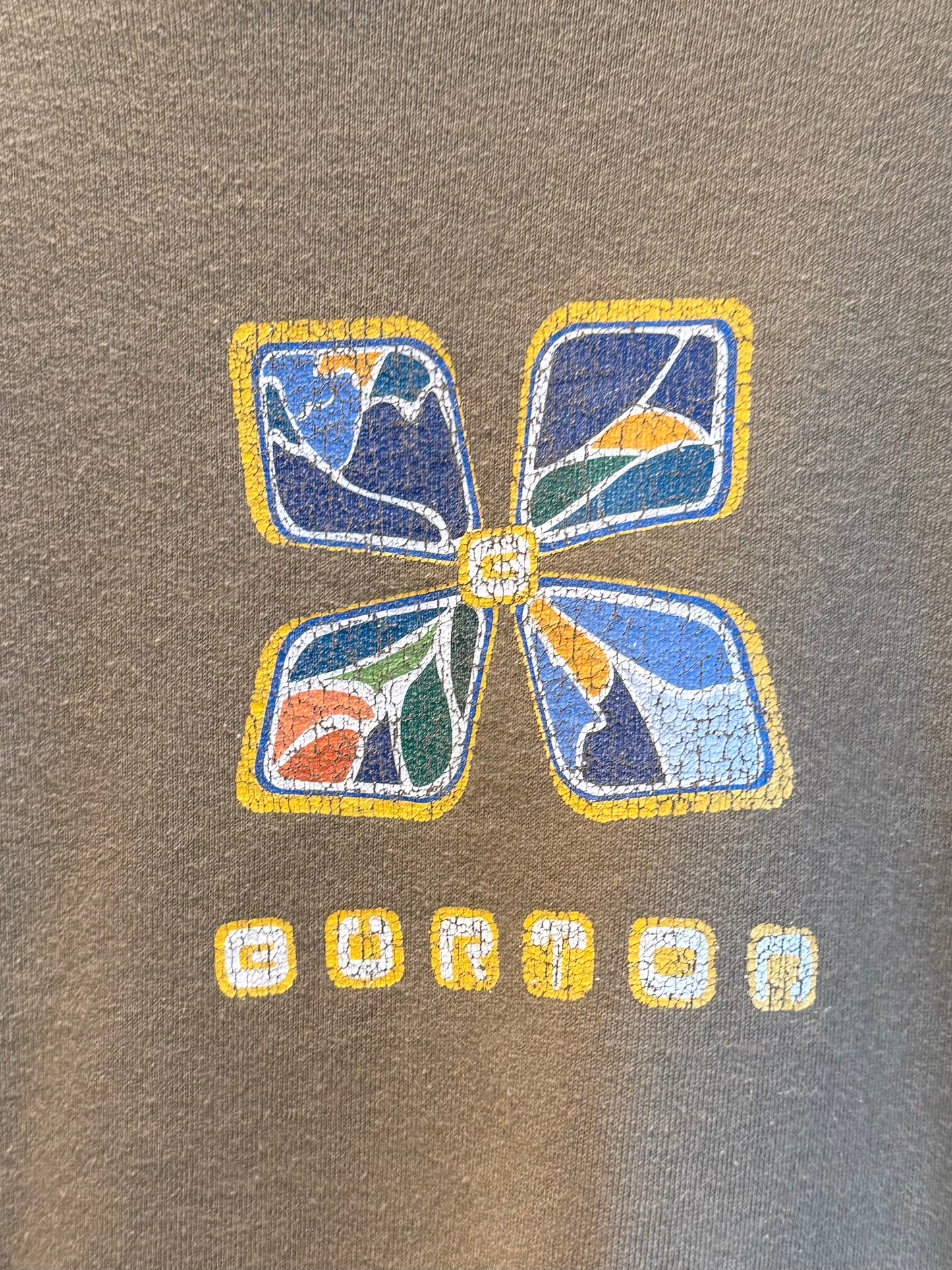 Vintage Y2K Burton Snowboards Green Hoodie Sweatshirt- S/M