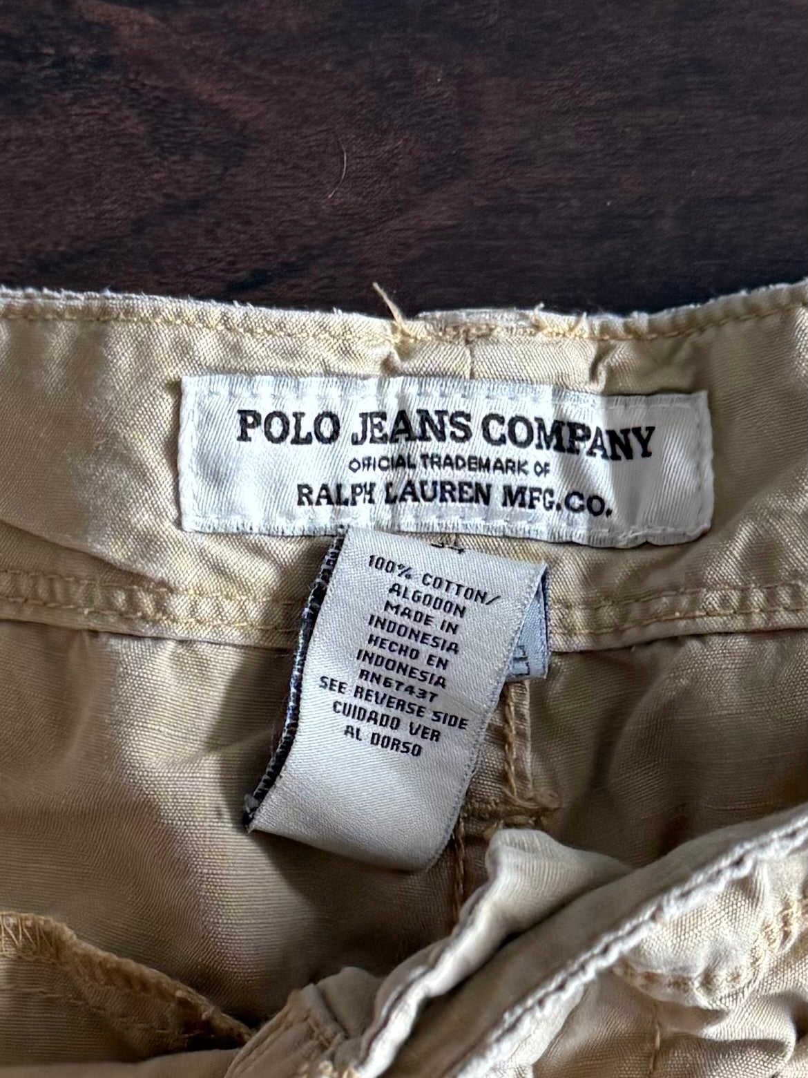 Vintage Polo Jeans Co. Cotton Cargo Shorts- 34