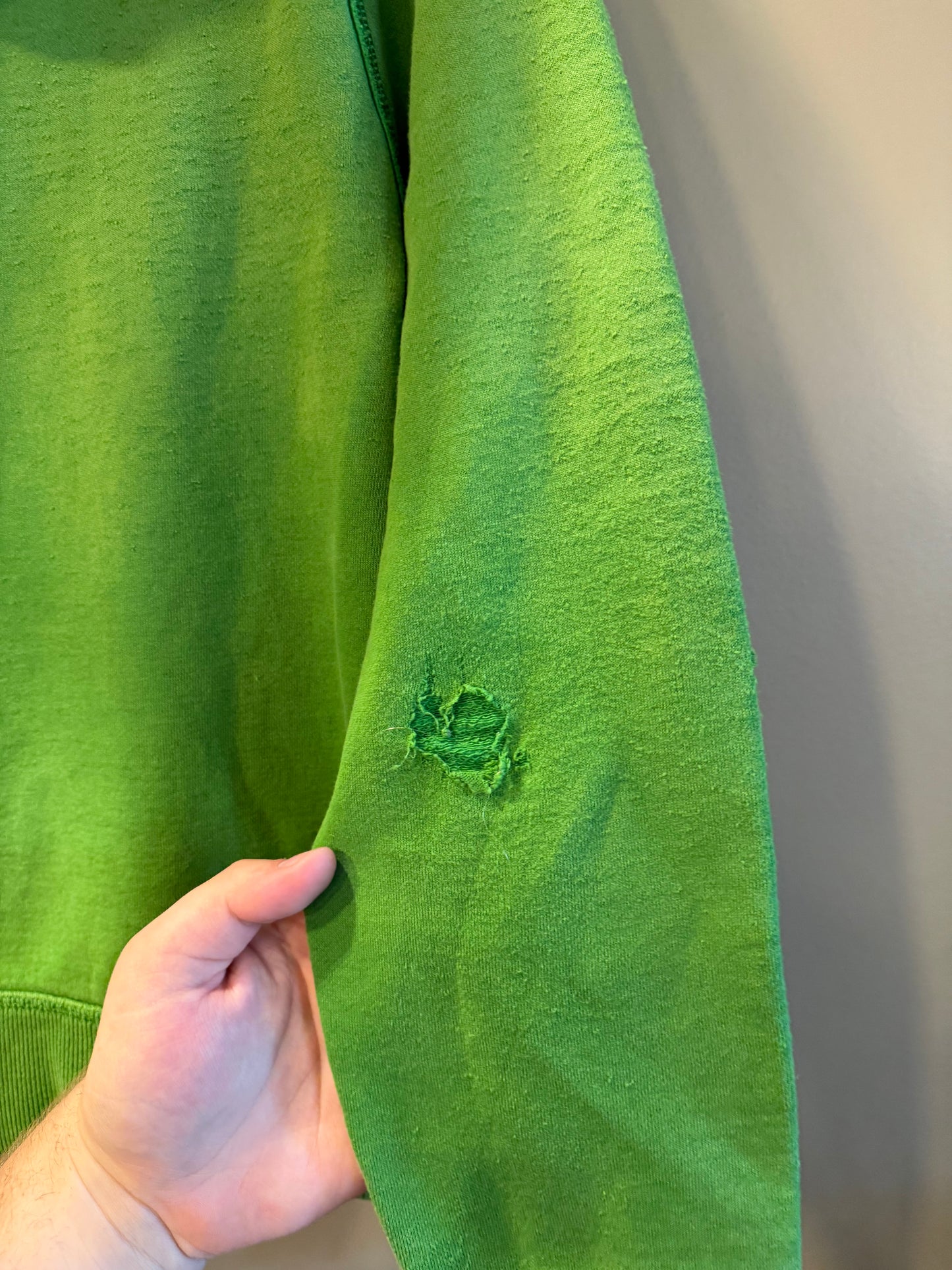 Vintage Abercrombie & Fitch Green Lacrosse Hoodie Sweatshirt- S/M